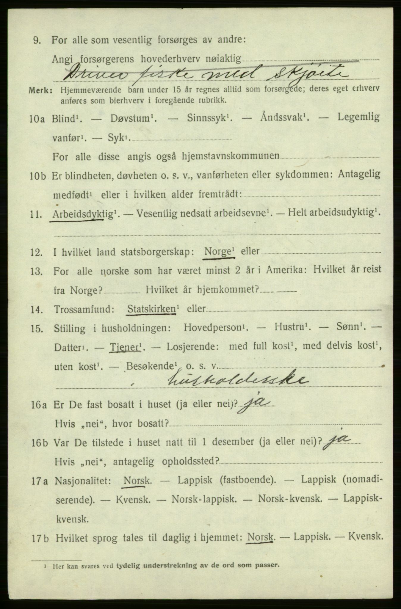 SATØ, 1920 census for Hasvik, 1920, p. 2886