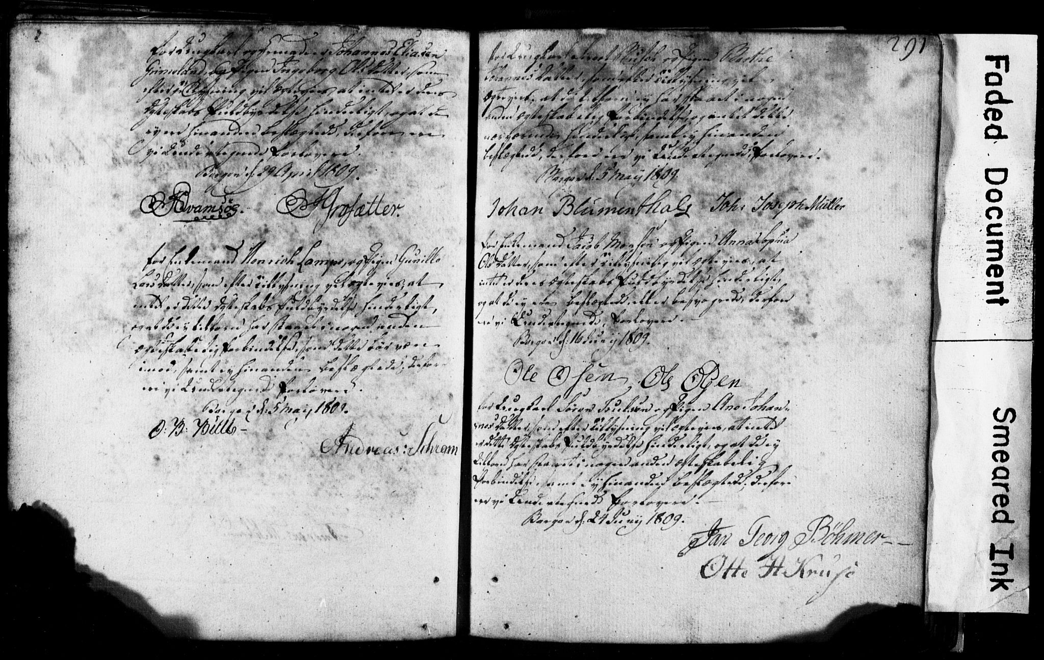 Korskirken sokneprestembete, AV/SAB-A-76101: Best man's statements no. II.5.1, 1776-1816, p. 291