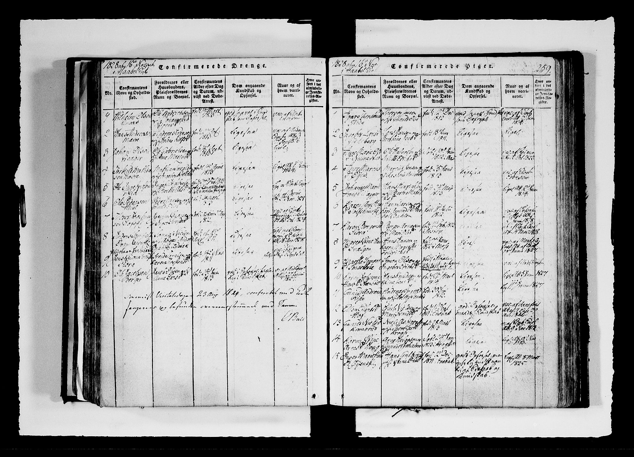 Hobøl prestekontor Kirkebøker, AV/SAO-A-2002/F/Fa/L0002: Parish register (official) no. I 2, 1814-1841, p. 259