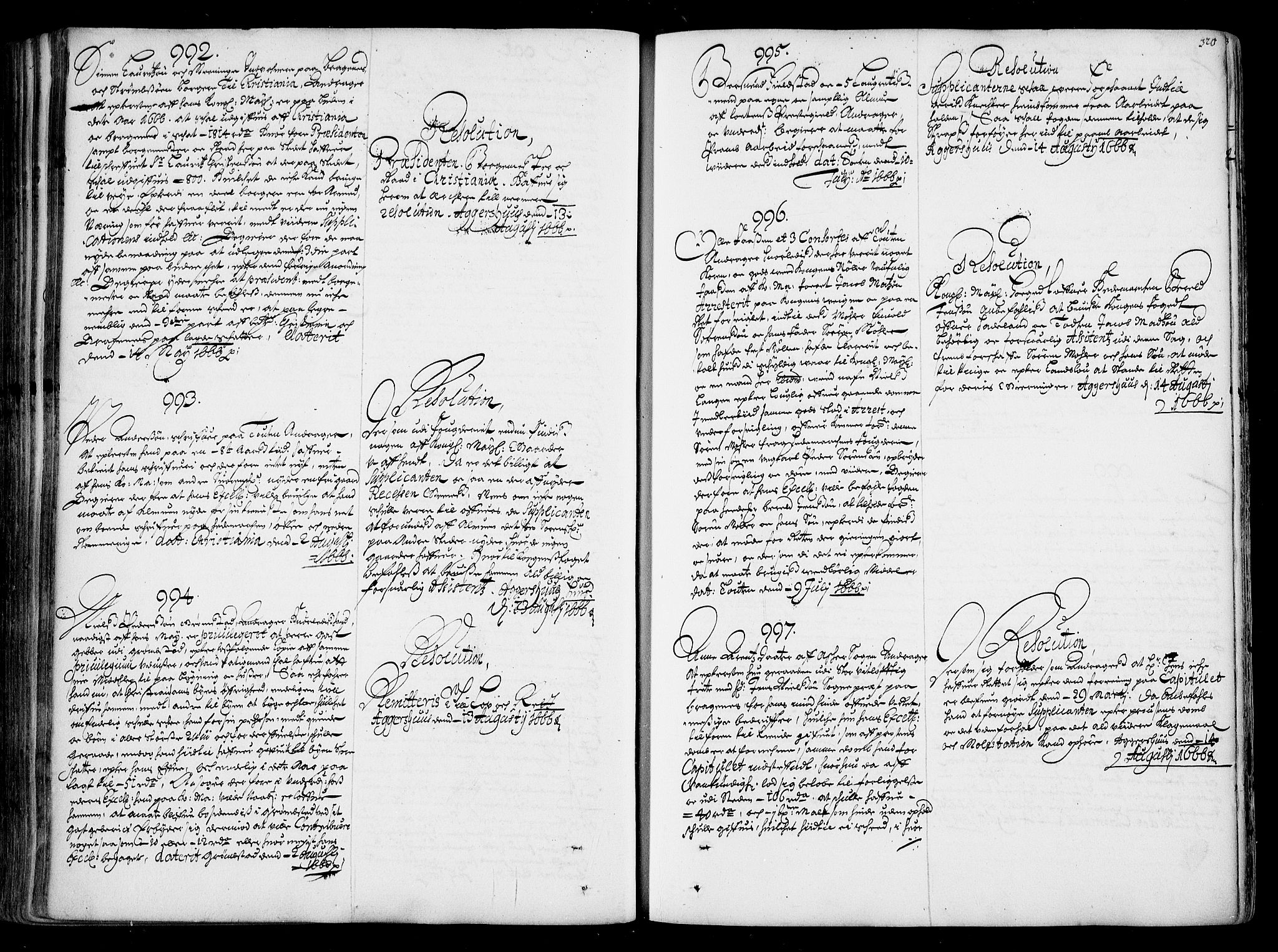 Stattholderembetet 1572-1771, AV/RA-EA-2870/Ad/L0001: Supplikasjons- og resolusjonsprotokoll, 1662-1669, p. 319b-320a