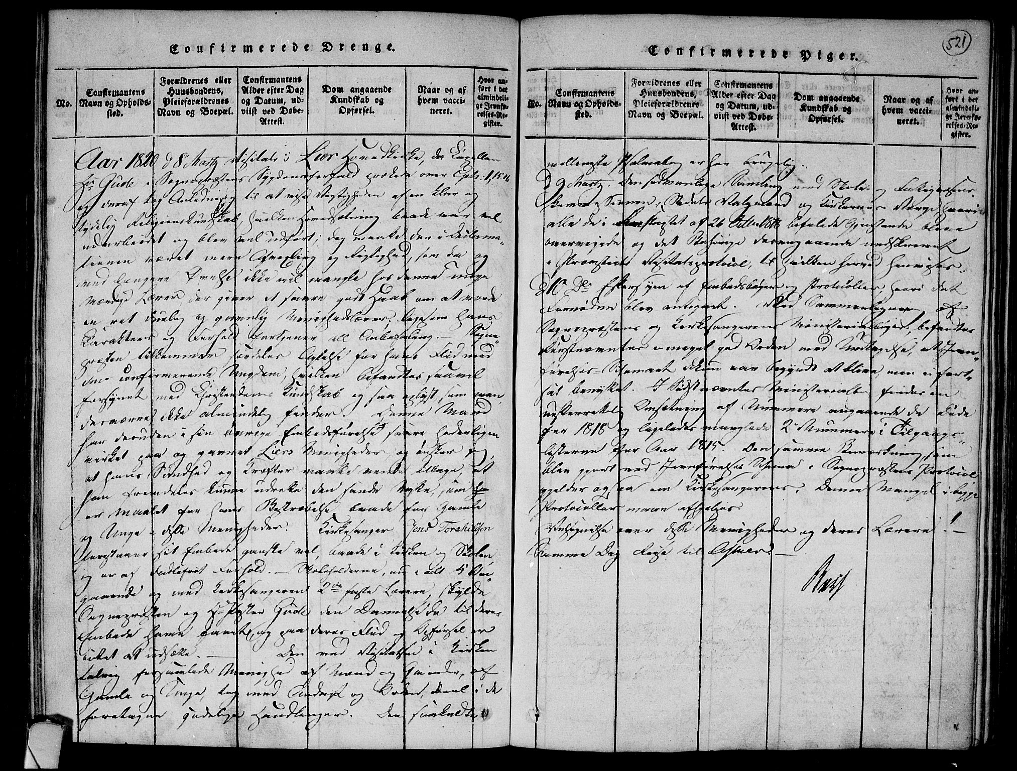 Lier kirkebøker, SAKO/A-230/F/Fa/L0008: Parish register (official) no. I 8, 1813-1825, p. 520-521