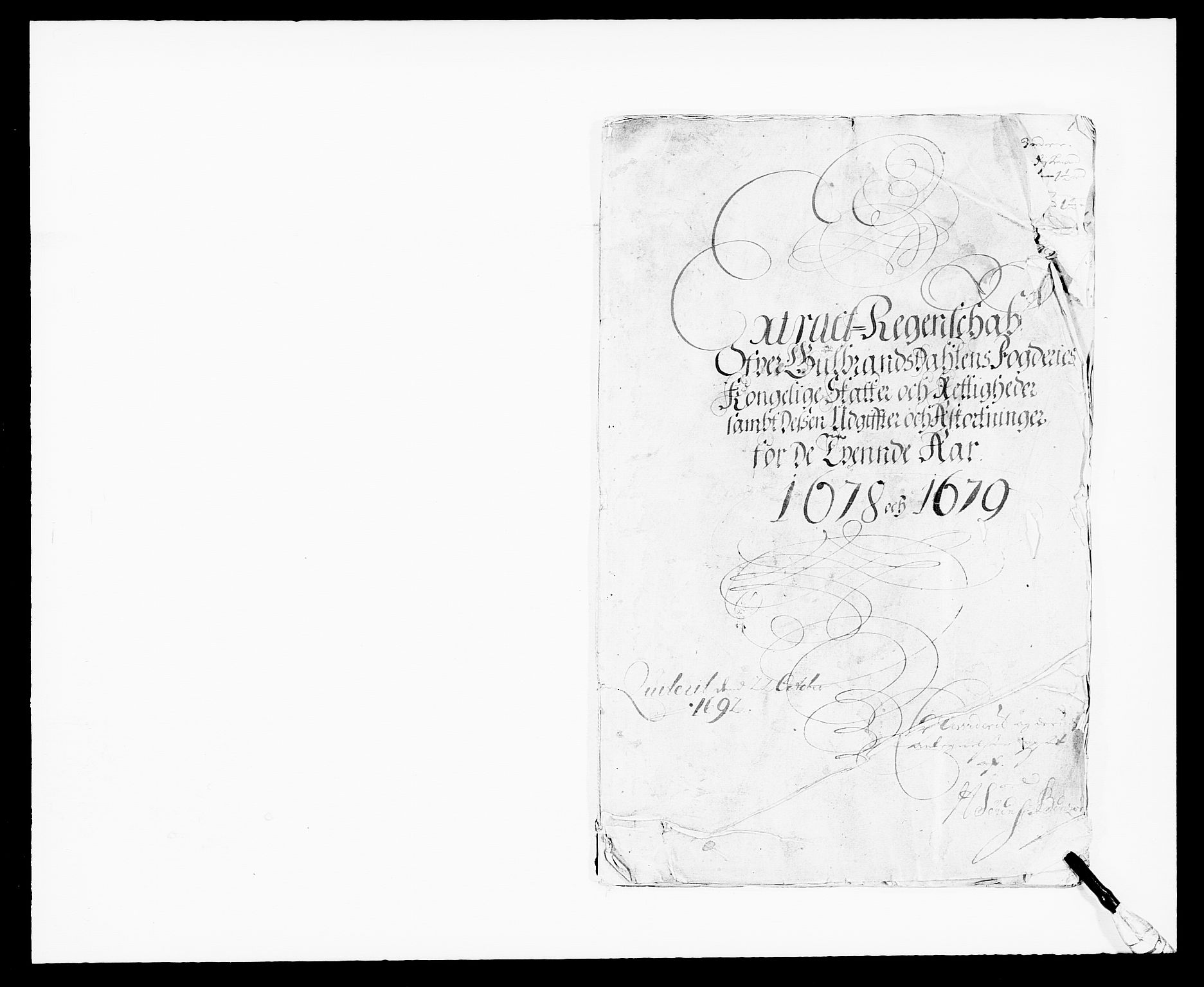Rentekammeret inntil 1814, Reviderte regnskaper, Fogderegnskap, RA/EA-4092/R17/L1152: Fogderegnskap Gudbrandsdal, 1678-1679, p. 2