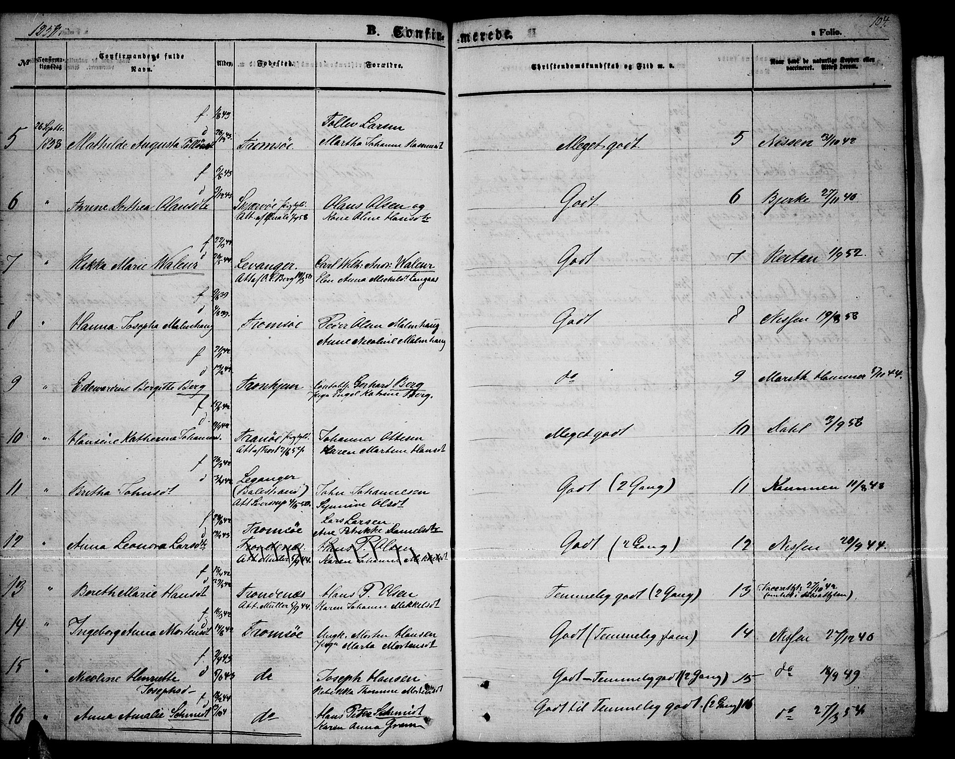 Tromsø sokneprestkontor/stiftsprosti/domprosti, AV/SATØ-S-1343/G/Gb/L0006klokker: Parish register (copy) no. 6, 1857-1866, p. 104