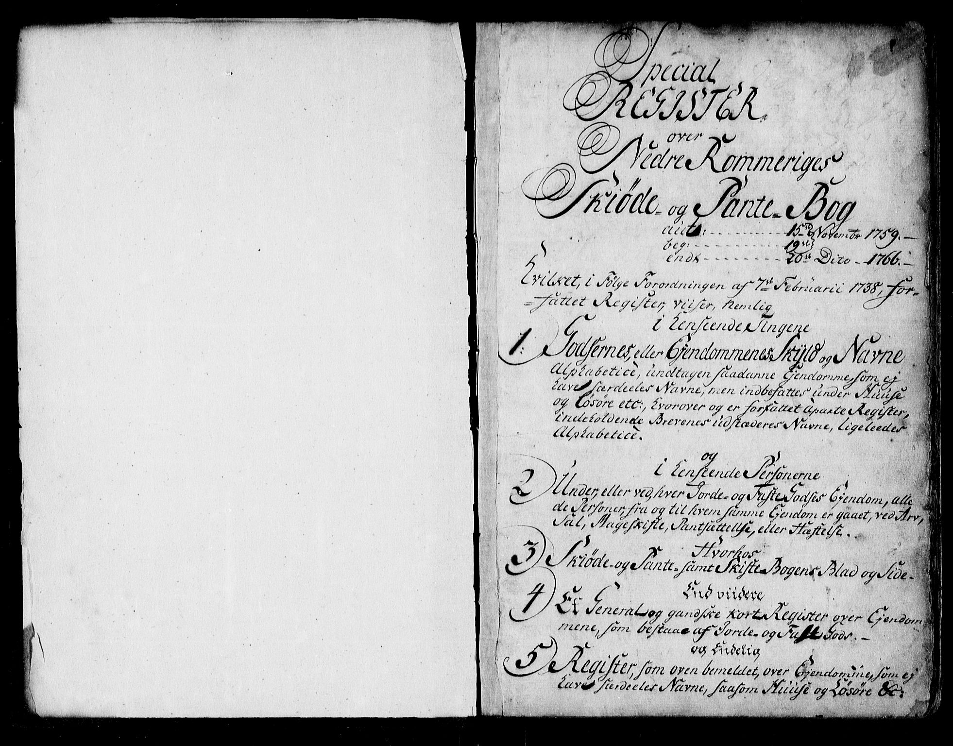 Nedre Romerike sorenskriveri, SAO/A-10469/G/Ga/Gaa/L0005: Mortgage register no. I 5, 1759-1766