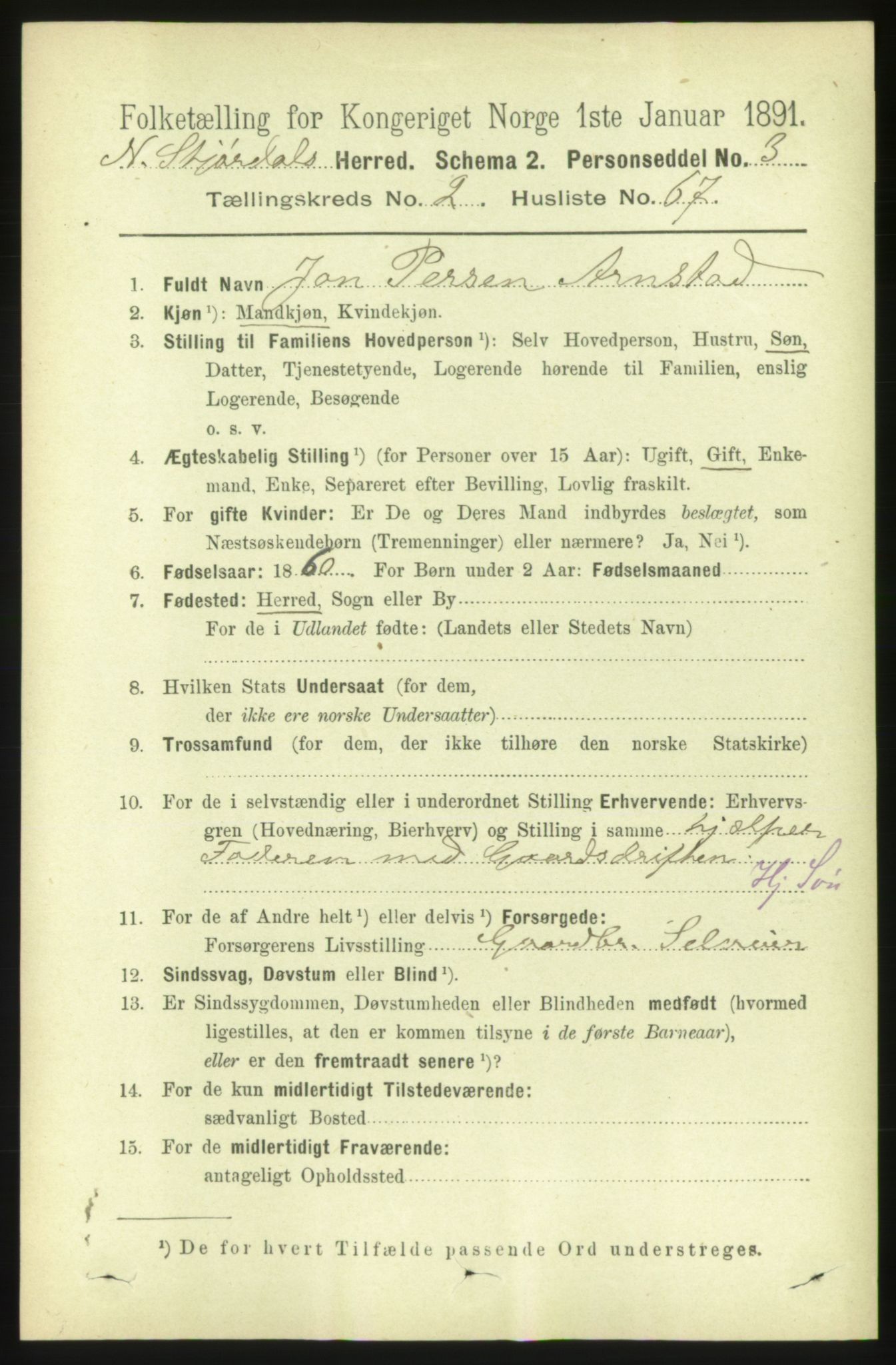 RA, 1891 census for 1714 Nedre Stjørdal, 1891, p. 861