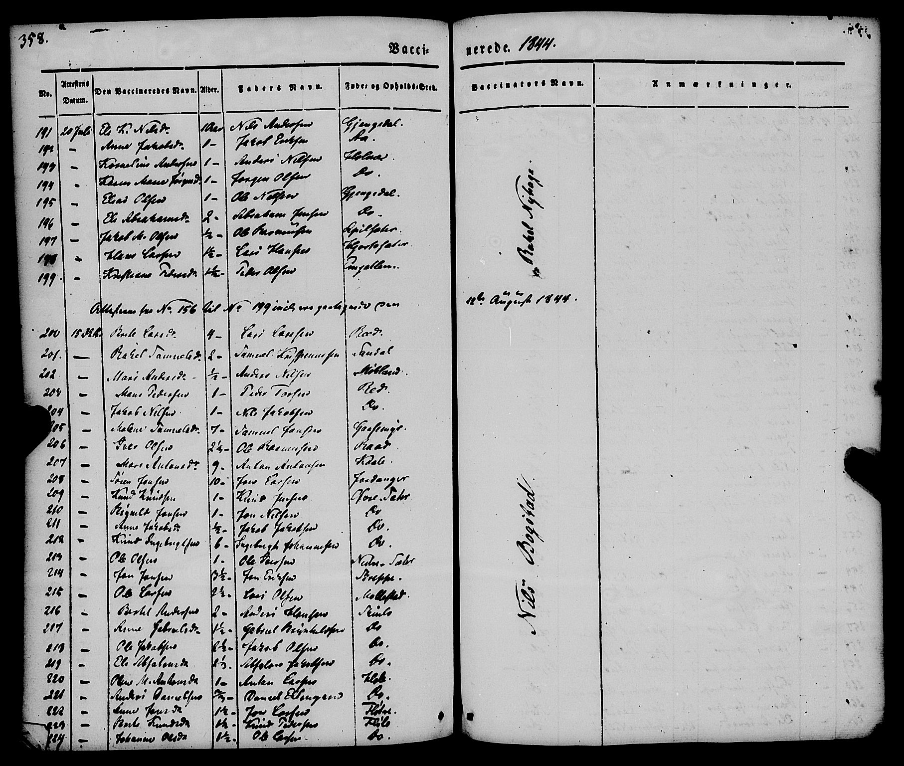 Gloppen sokneprestembete, SAB/A-80101/H/Haa/Haaa/L0008: Parish register (official) no. A 8, 1837-1855, p. 358