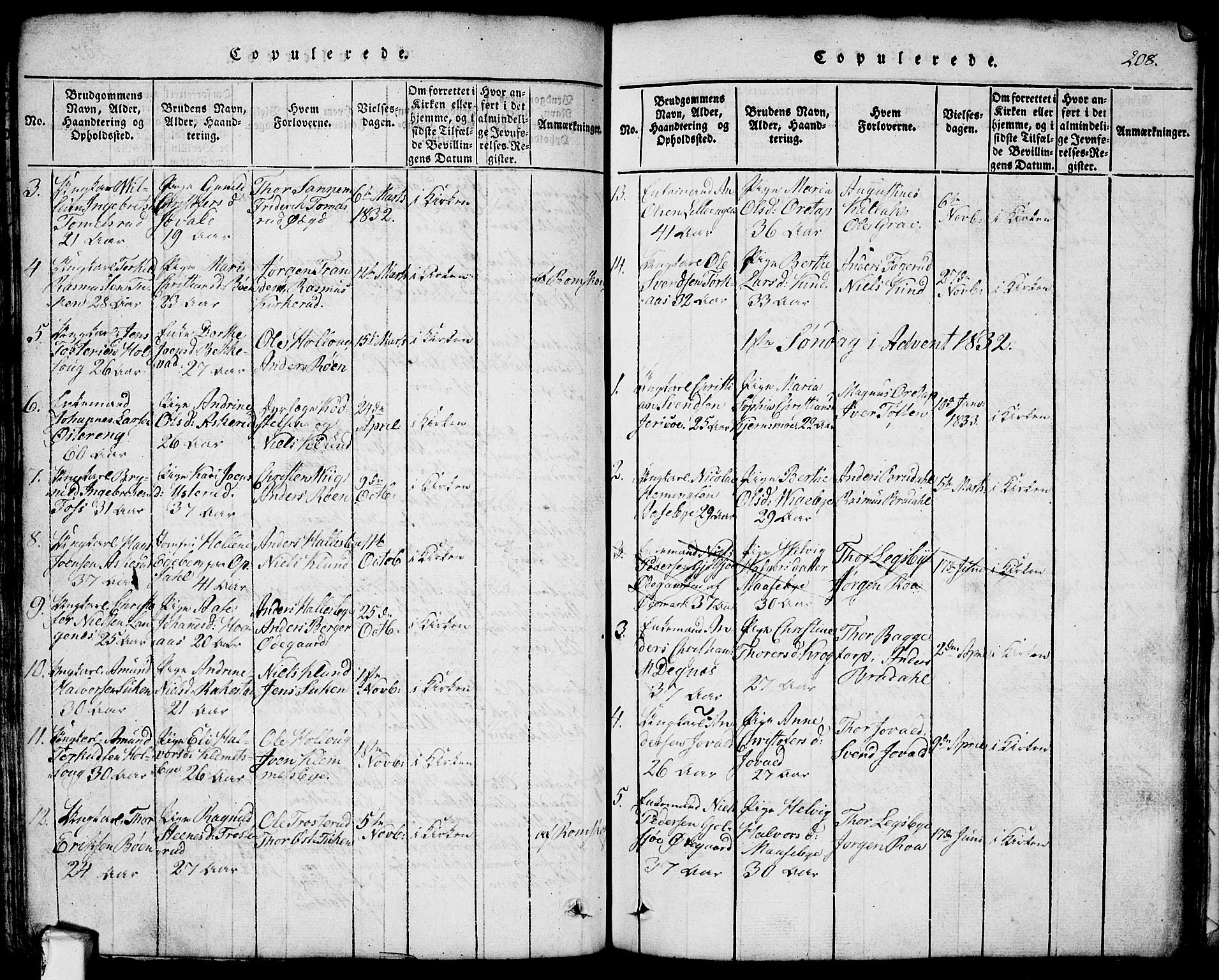 Rødenes prestekontor Kirkebøker, AV/SAO-A-2005/G/Ga/L0001: Parish register (copy) no.  I 1, 1814-1841, p. 208