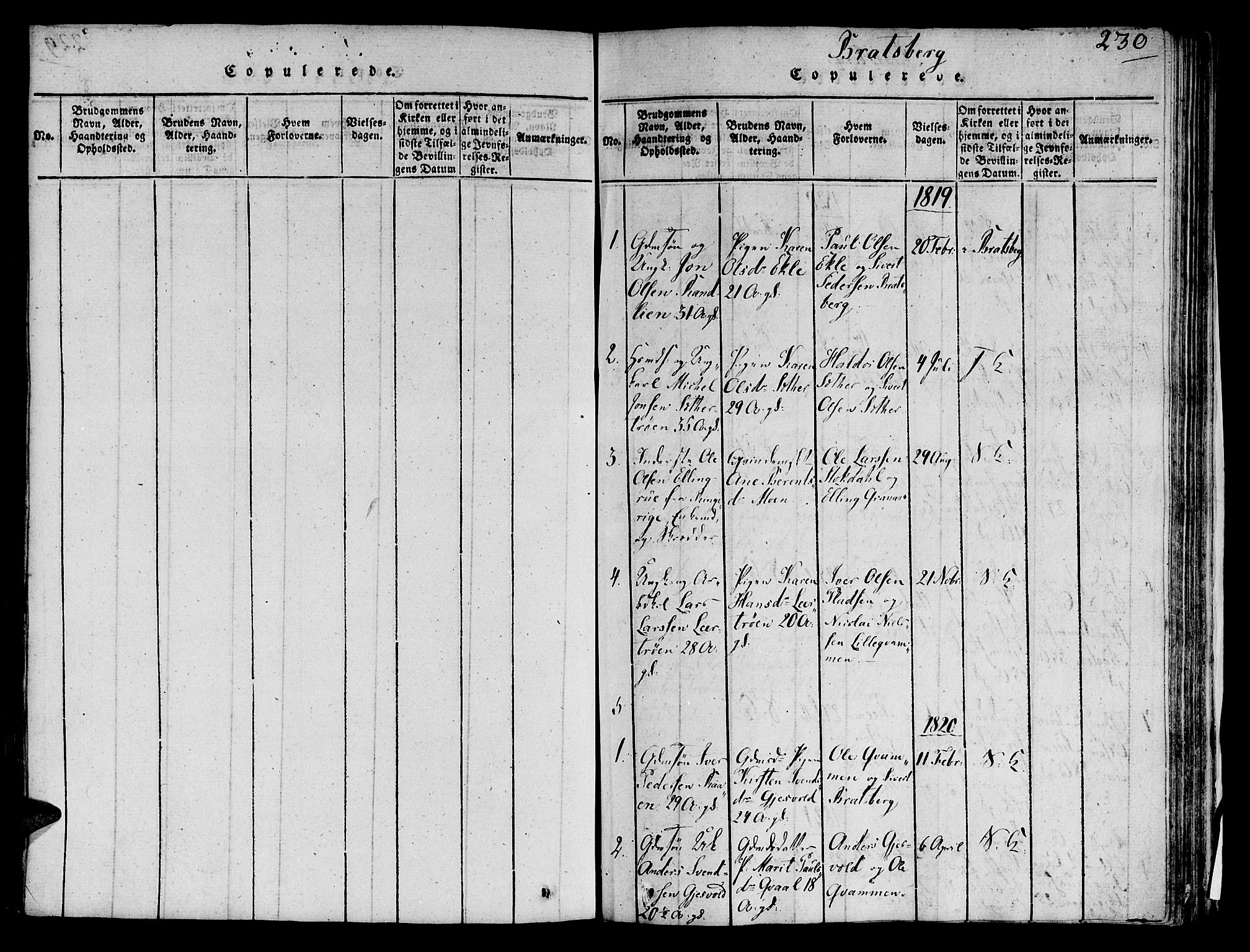 Ministerialprotokoller, klokkerbøker og fødselsregistre - Sør-Trøndelag, SAT/A-1456/606/L0285: Parish register (official) no. 606A03 /3, 1819-1823, p. 230