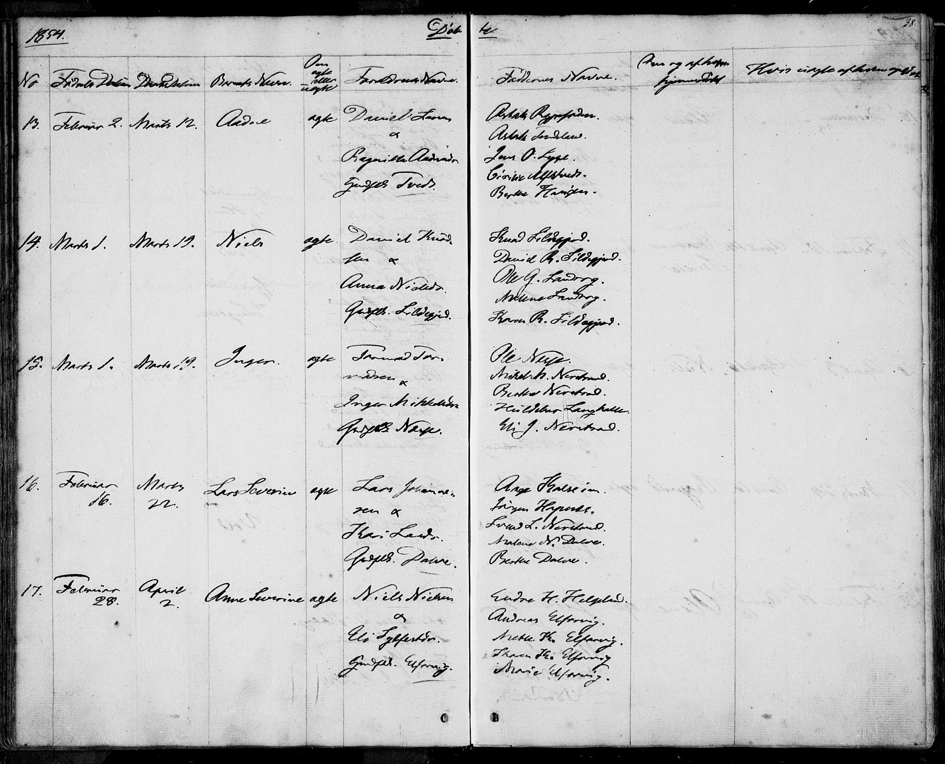 Nedstrand sokneprestkontor, AV/SAST-A-101841/01/IV: Parish register (official) no. A 8, 1839-1860, p. 38