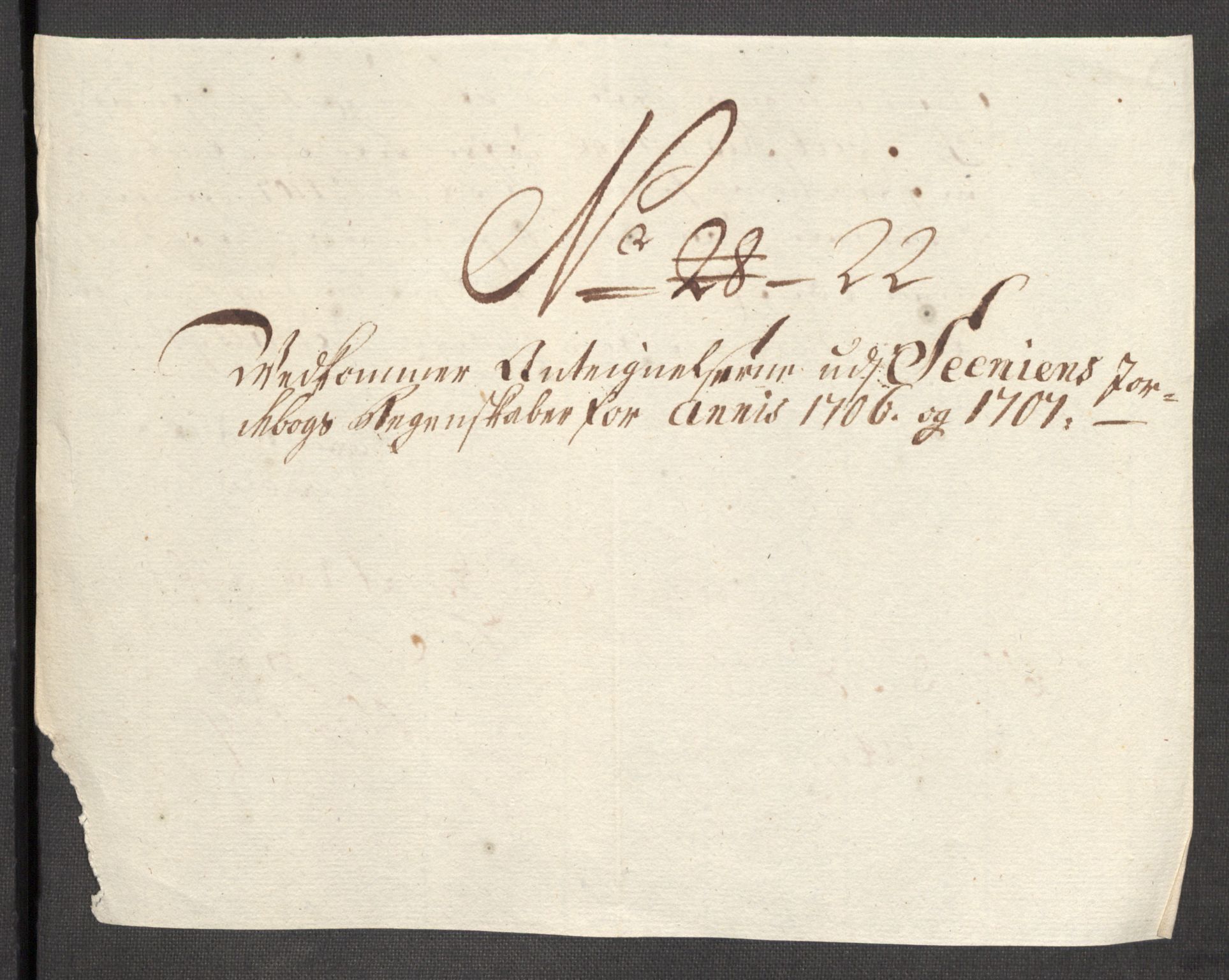 Rentekammeret inntil 1814, Reviderte regnskaper, Fogderegnskap, AV/RA-EA-4092/R68/L4756: Fogderegnskap Senja og Troms, 1705-1707, p. 495