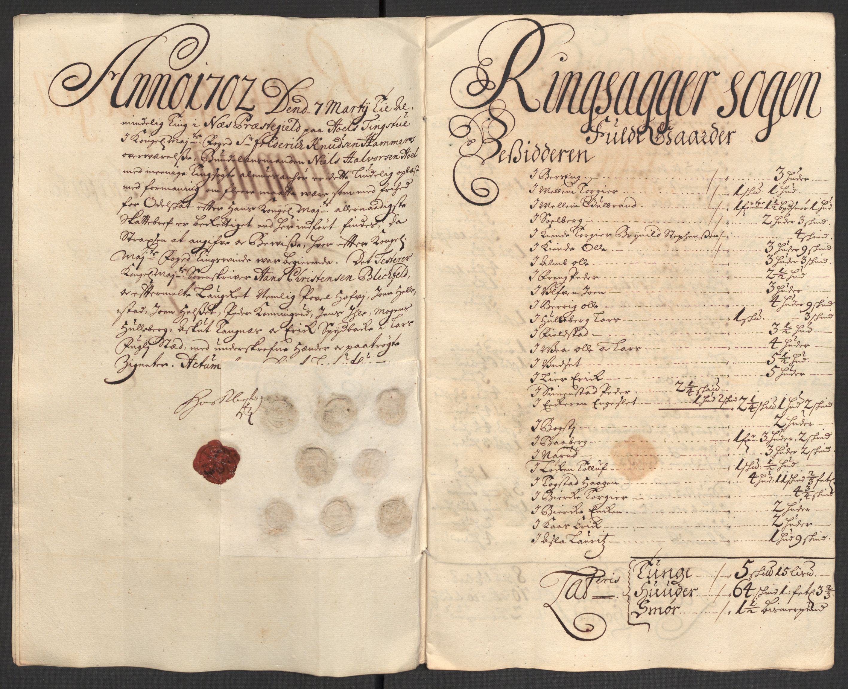 Rentekammeret inntil 1814, Reviderte regnskaper, Fogderegnskap, AV/RA-EA-4092/R16/L1040: Fogderegnskap Hedmark, 1701-1702, p. 342