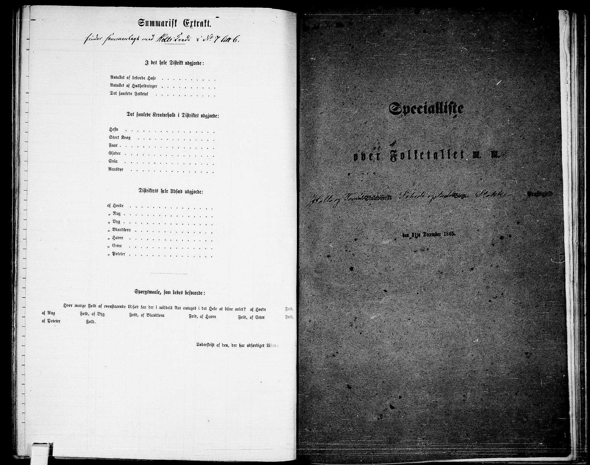 RA, 1865 census for Stokke, 1865, p. 165