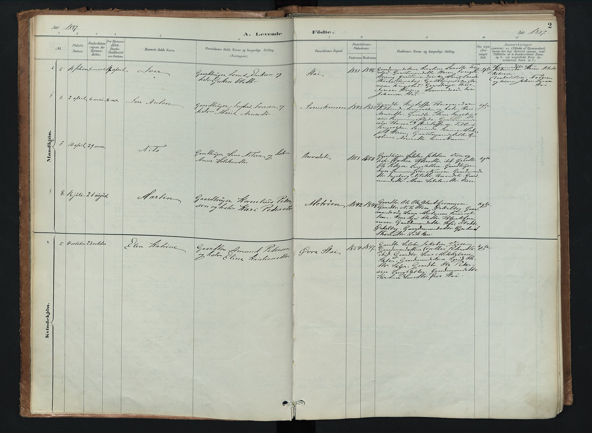 Kvikne prestekontor, AV/SAH-PREST-064/H/Ha/Haa/L0008: Parish register (official) no. 8, 1887-1911, p. 2