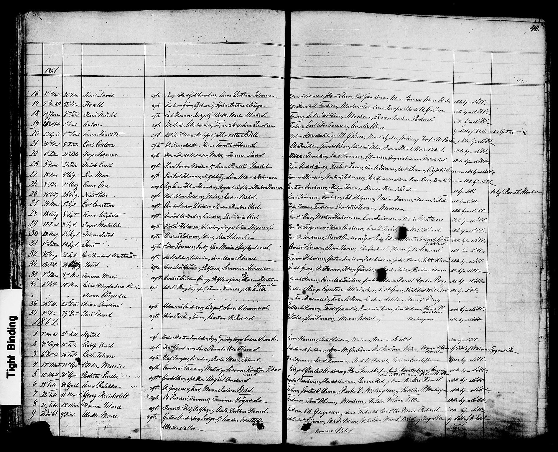 Stavern kirkebøker, AV/SAKO-A-318/F/Fa/L0007: Parish register (official) no. 7, 1840-1877, p. 40