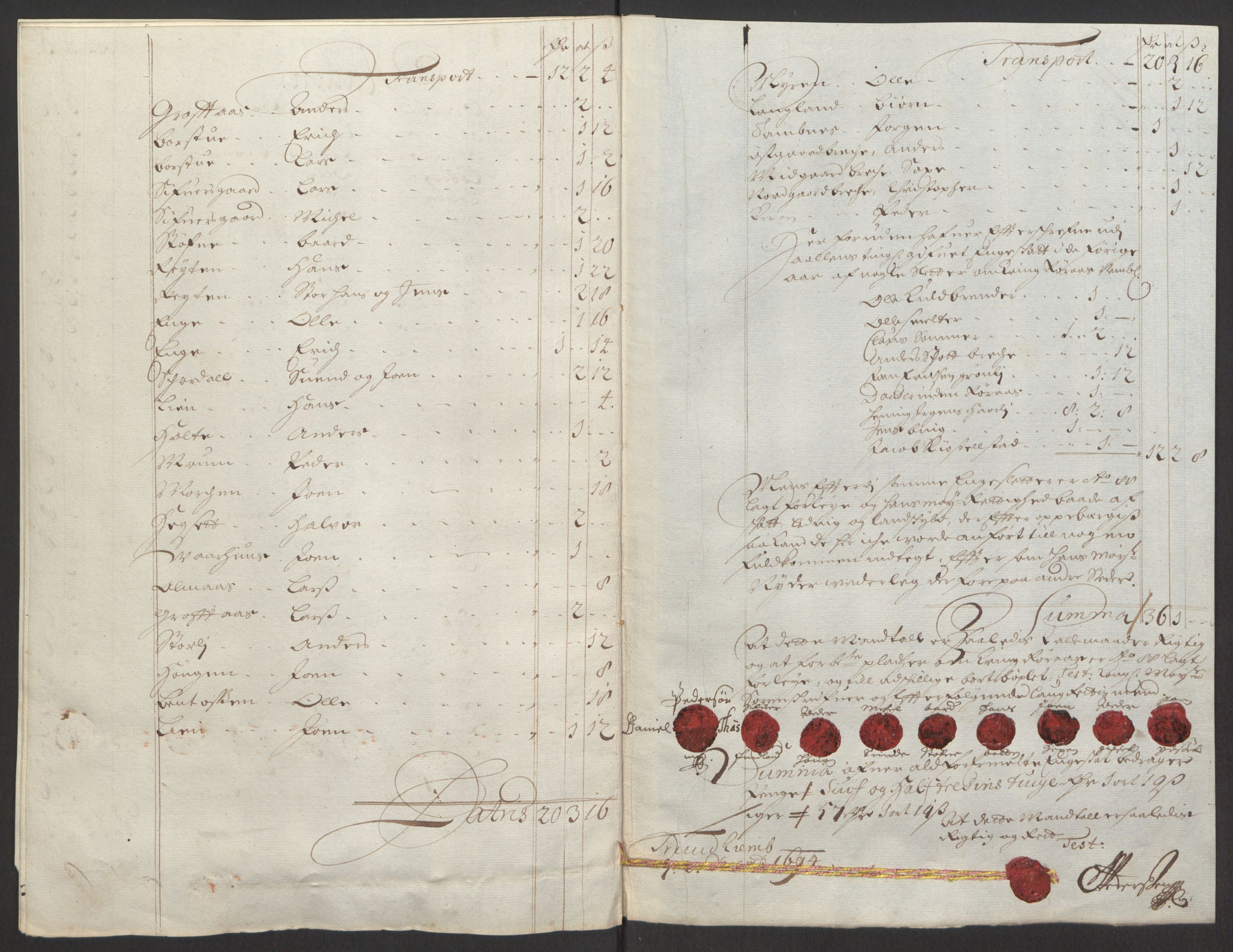 Rentekammeret inntil 1814, Reviderte regnskaper, Fogderegnskap, AV/RA-EA-4092/R60/L3944: Fogderegnskap Orkdal og Gauldal, 1694, p. 377