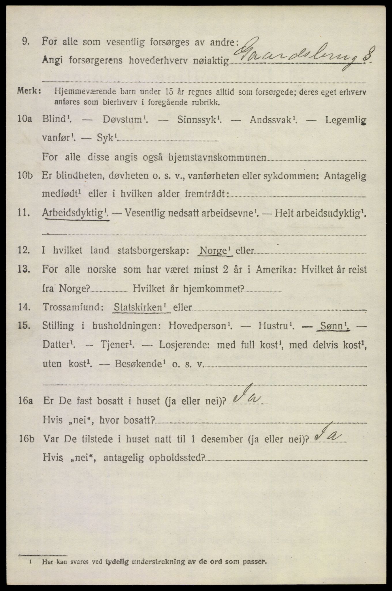 SAKO, 1920 census for Borre, 1920, p. 3055