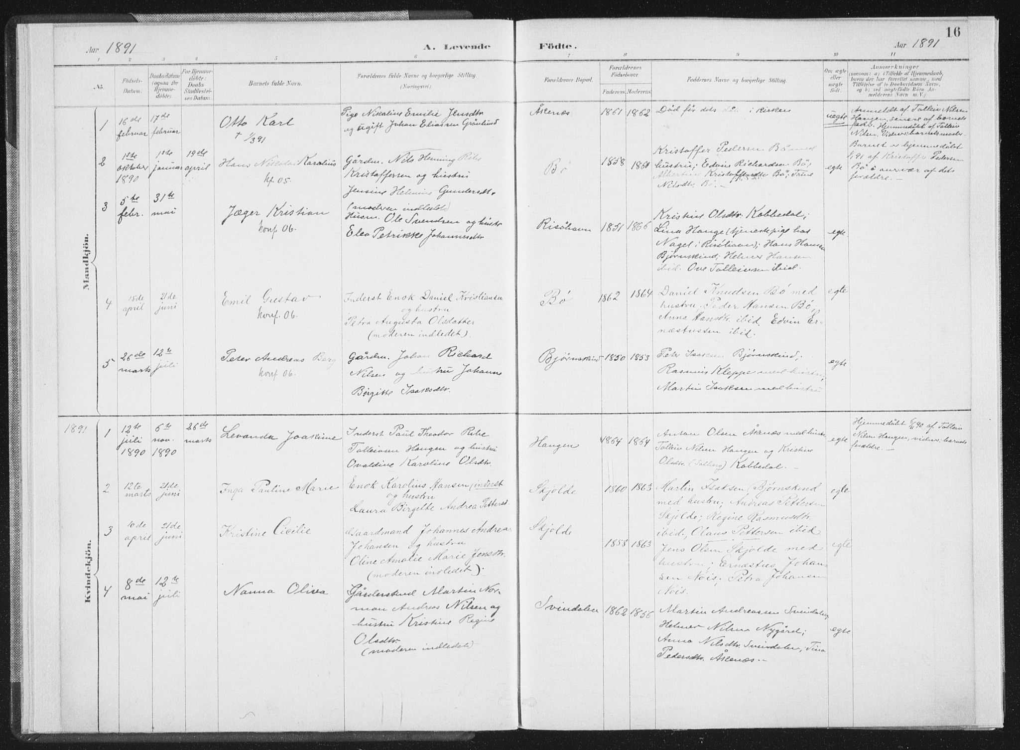 Ministerialprotokoller, klokkerbøker og fødselsregistre - Nordland, SAT/A-1459/898/L1422: Parish register (official) no. 898A02, 1887-1908, p. 16