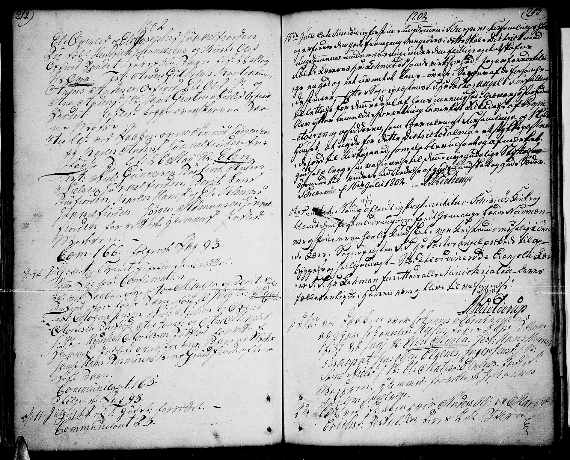 Skjervøy sokneprestkontor, SATØ/S-1300/H/Ha/Haa/L0002kirke: Parish register (official) no. 2, 1781-1817, p. 212-213
