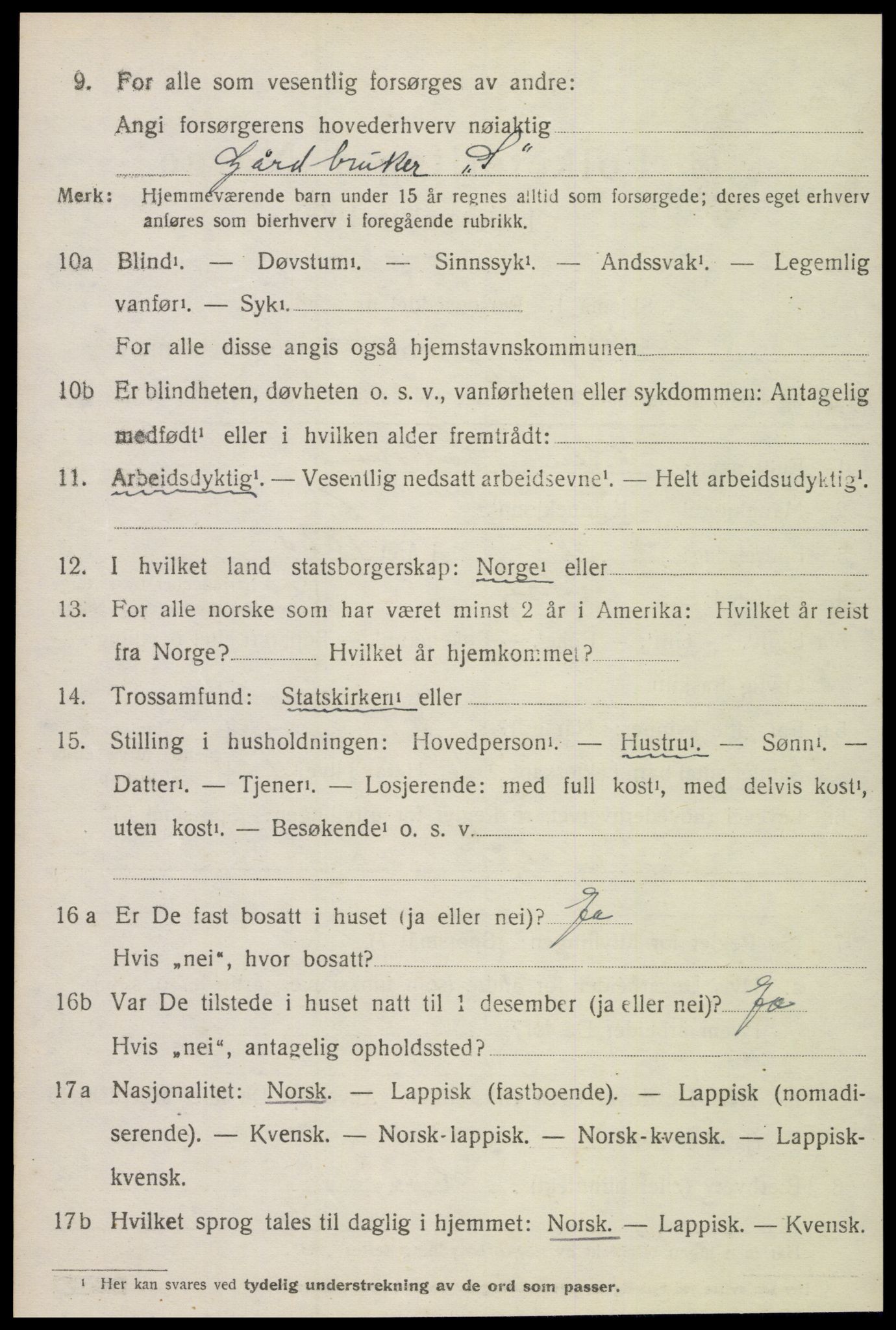 SAT, 1920 census for Inderøy, 1920, p. 2140