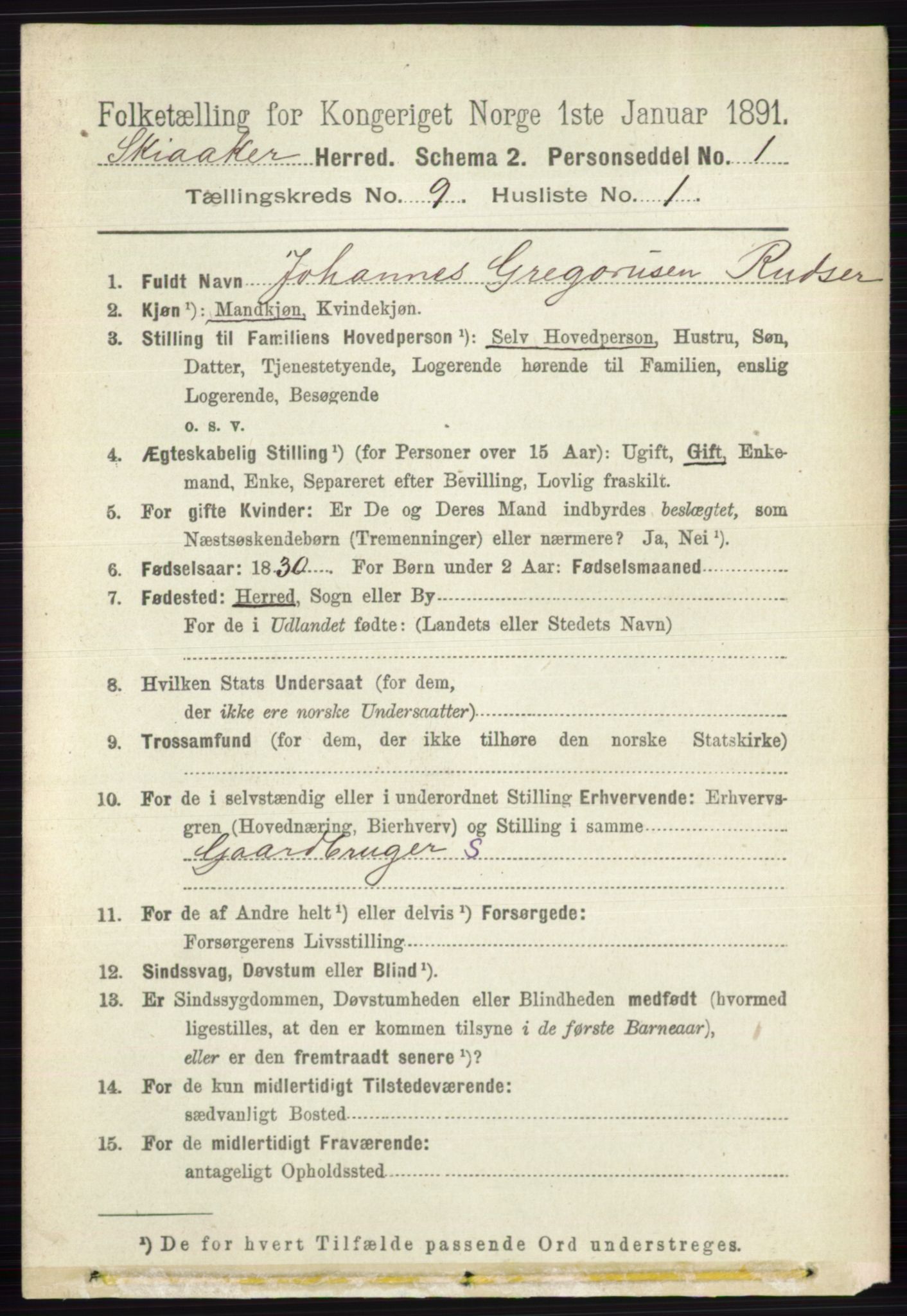 RA, 1891 census for 0513 Skjåk, 1891, p. 2829