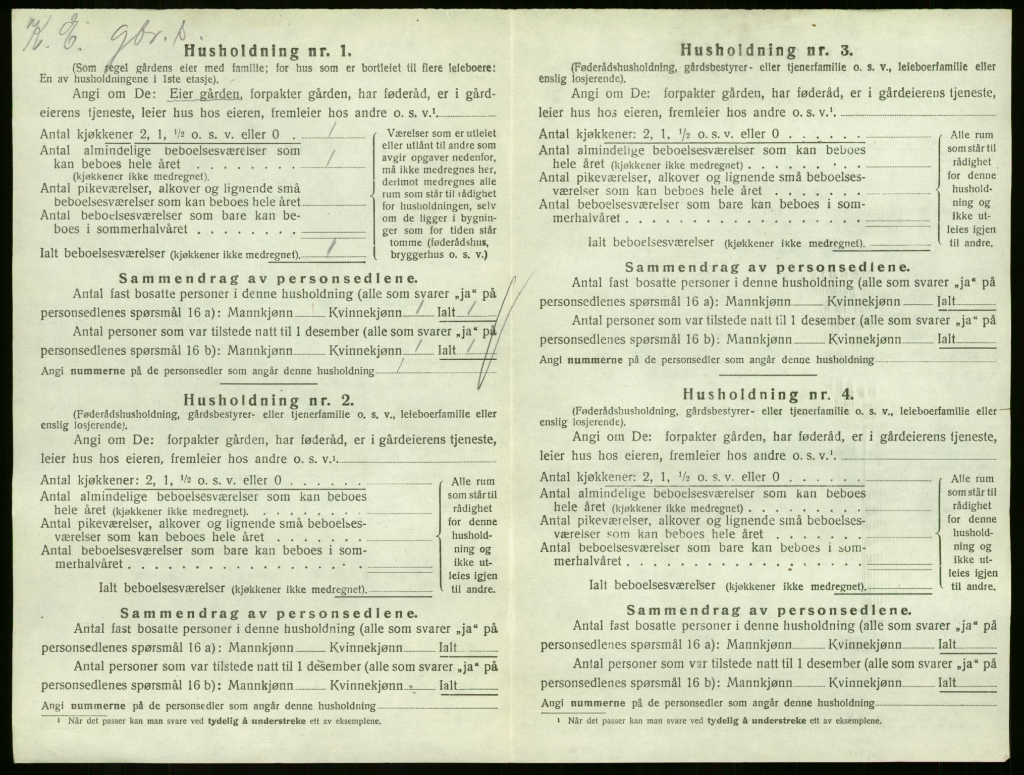 SAKO, 1920 census for Hof, 1920, p. 27