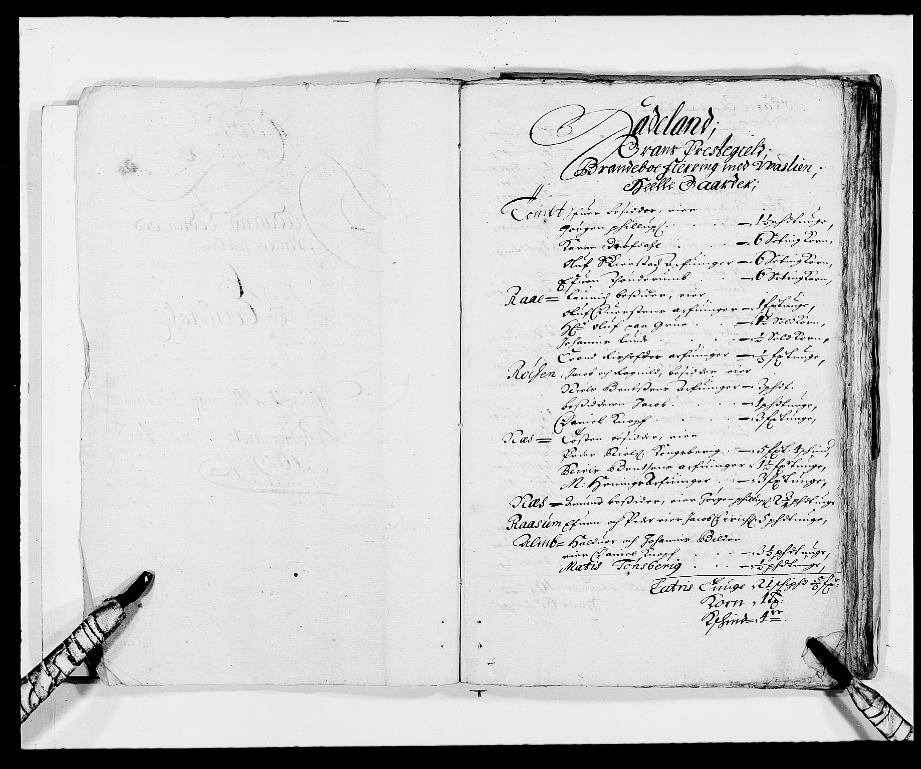 Rentekammeret inntil 1814, Reviderte regnskaper, Fogderegnskap, RA/EA-4092/R18/L1274: Fogderegnskap Hadeland, Toten og Valdres, 1679, p. 171