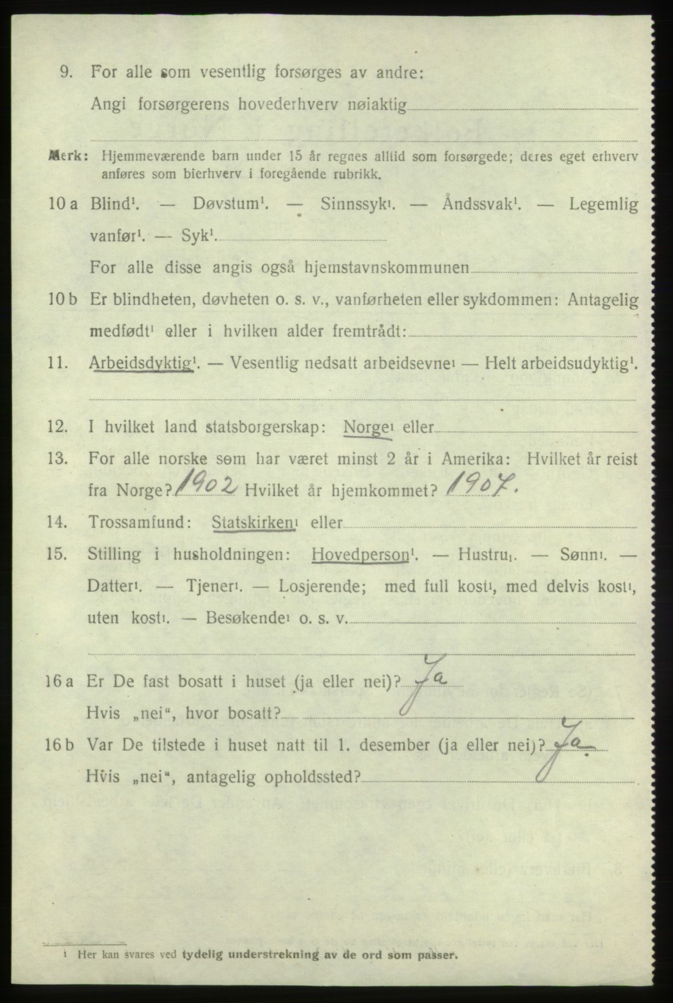 SAB, 1920 census for Sveio, 1920, p. 2471