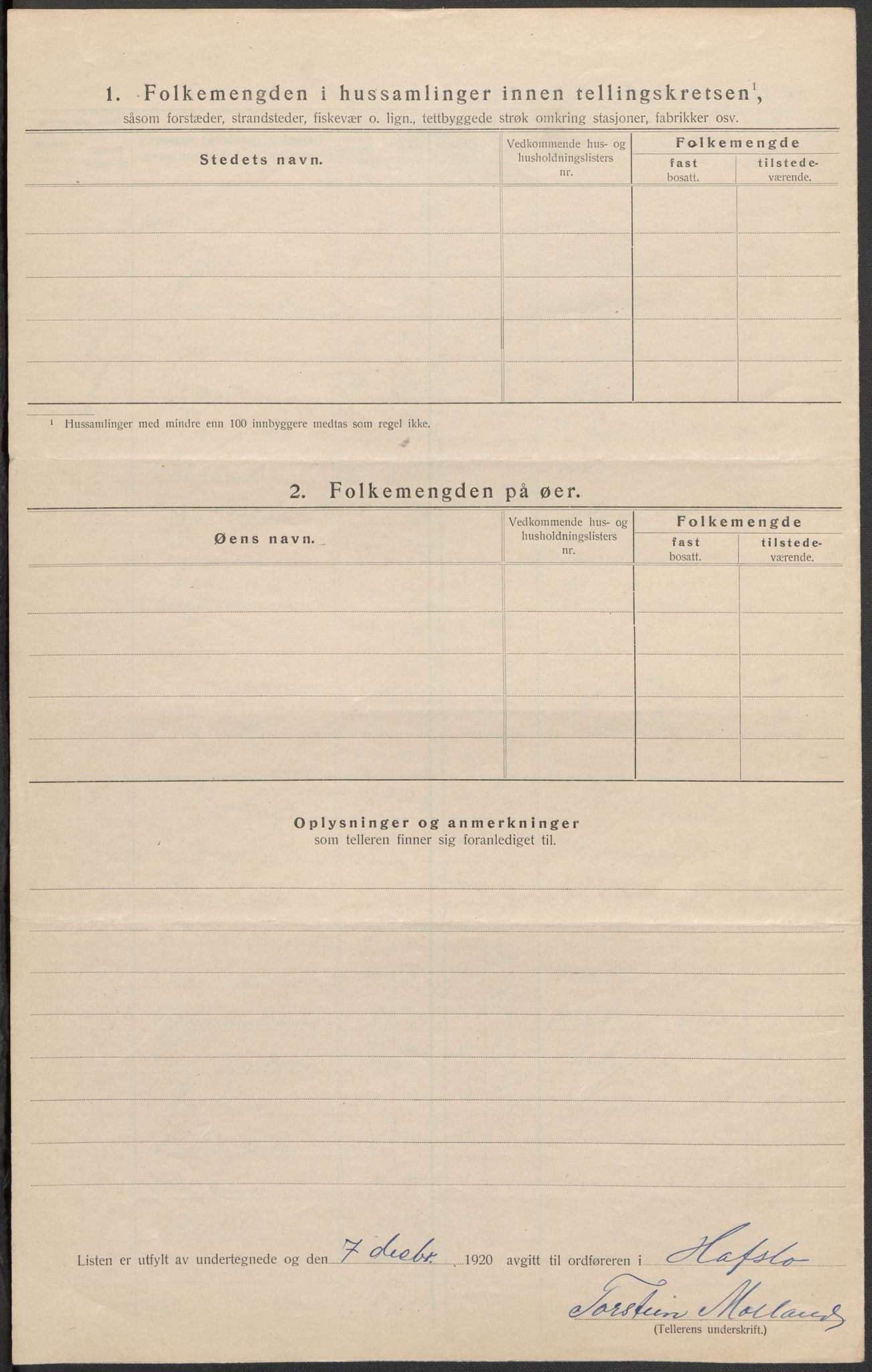 SAB, 1920 census for Hafslo, 1920, p. 27