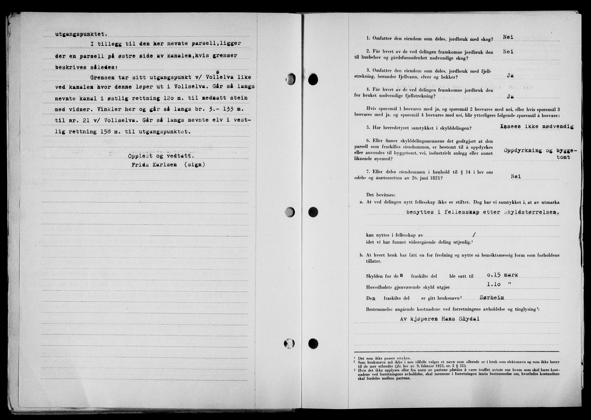 Lofoten sorenskriveri, AV/SAT-A-0017/1/2/2C/L0020a: Mortgage book no. 20a, 1948-1949, Diary no: : 1129/1949