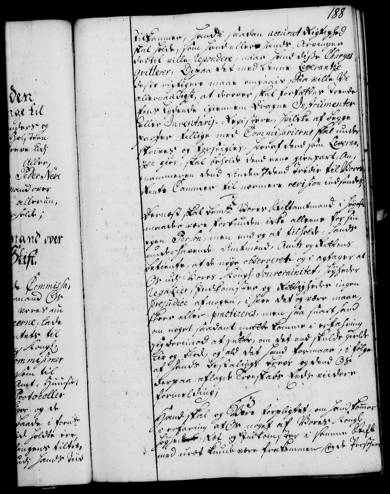 Rentekammeret, Kammerkanselliet, RA/EA-3111/G/Gg/Ggi/L0002: Norsk instruksjonsprotokoll med register (merket RK 53.35), 1729-1751, p. 188
