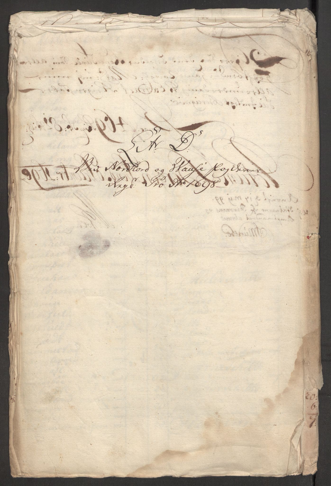 Rentekammeret inntil 1814, Reviderte regnskaper, Fogderegnskap, RA/EA-4092/R51/L3184: Fogderegnskap Nordhordland og Voss, 1698-1699, p. 148