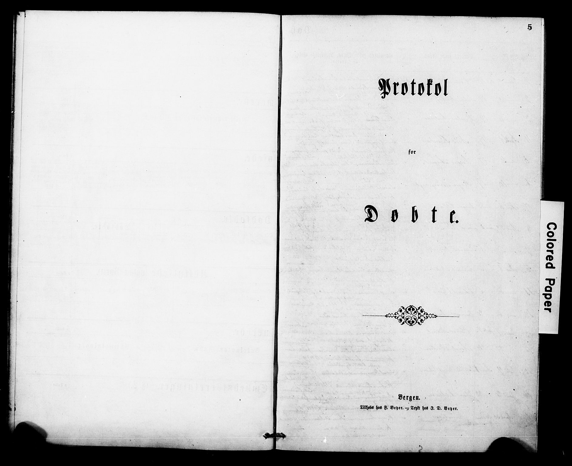 Askøy Sokneprestembete, AV/SAB-A-74101/H/Ha/Haa/Haae/L0001: Parish register (official) no. E 1, 1875-1877, p. 5