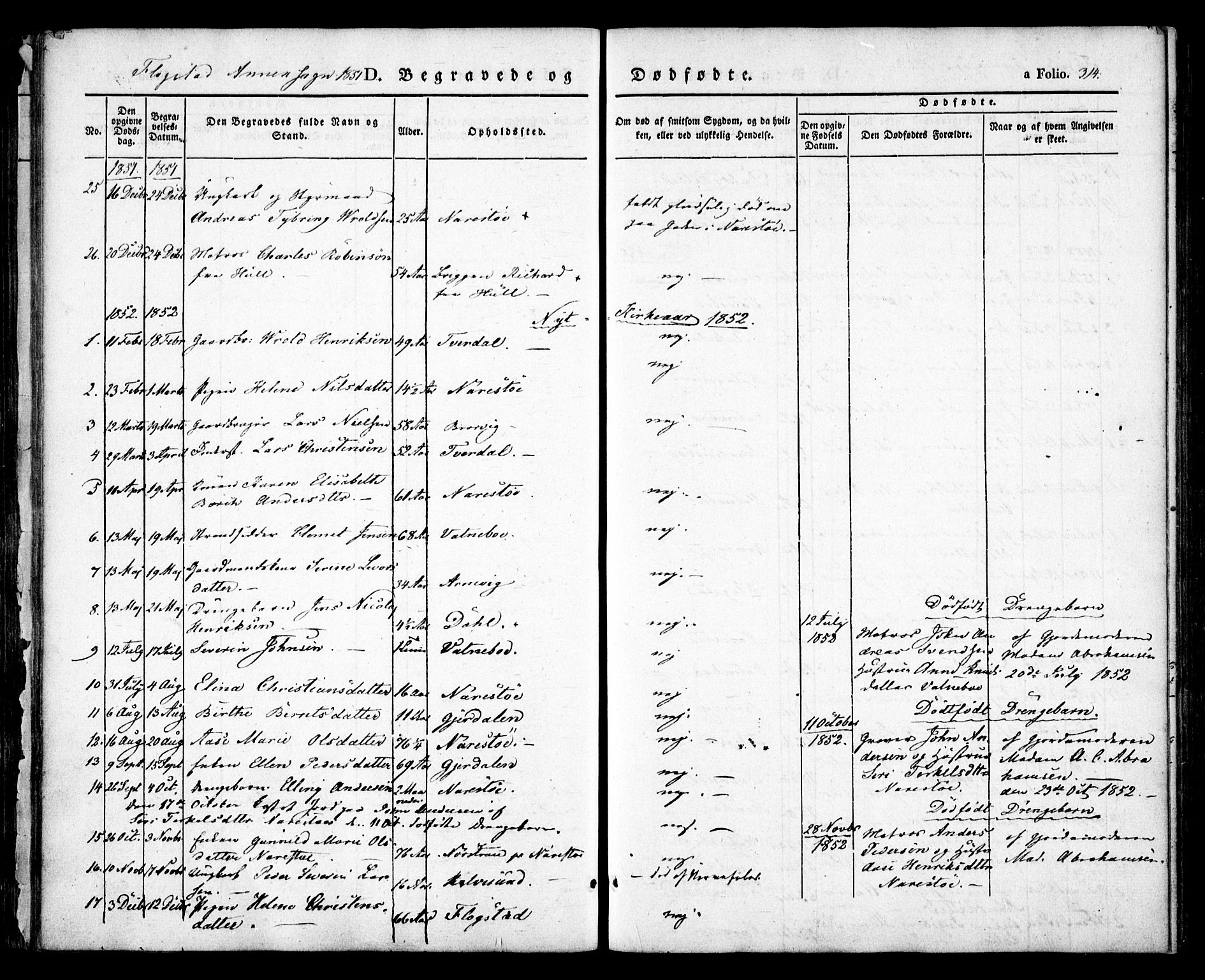 Dypvåg sokneprestkontor, AV/SAK-1111-0007/F/Fa/Faa/L0005: Parish register (official) no. A 5, 1841-1854, p. 314