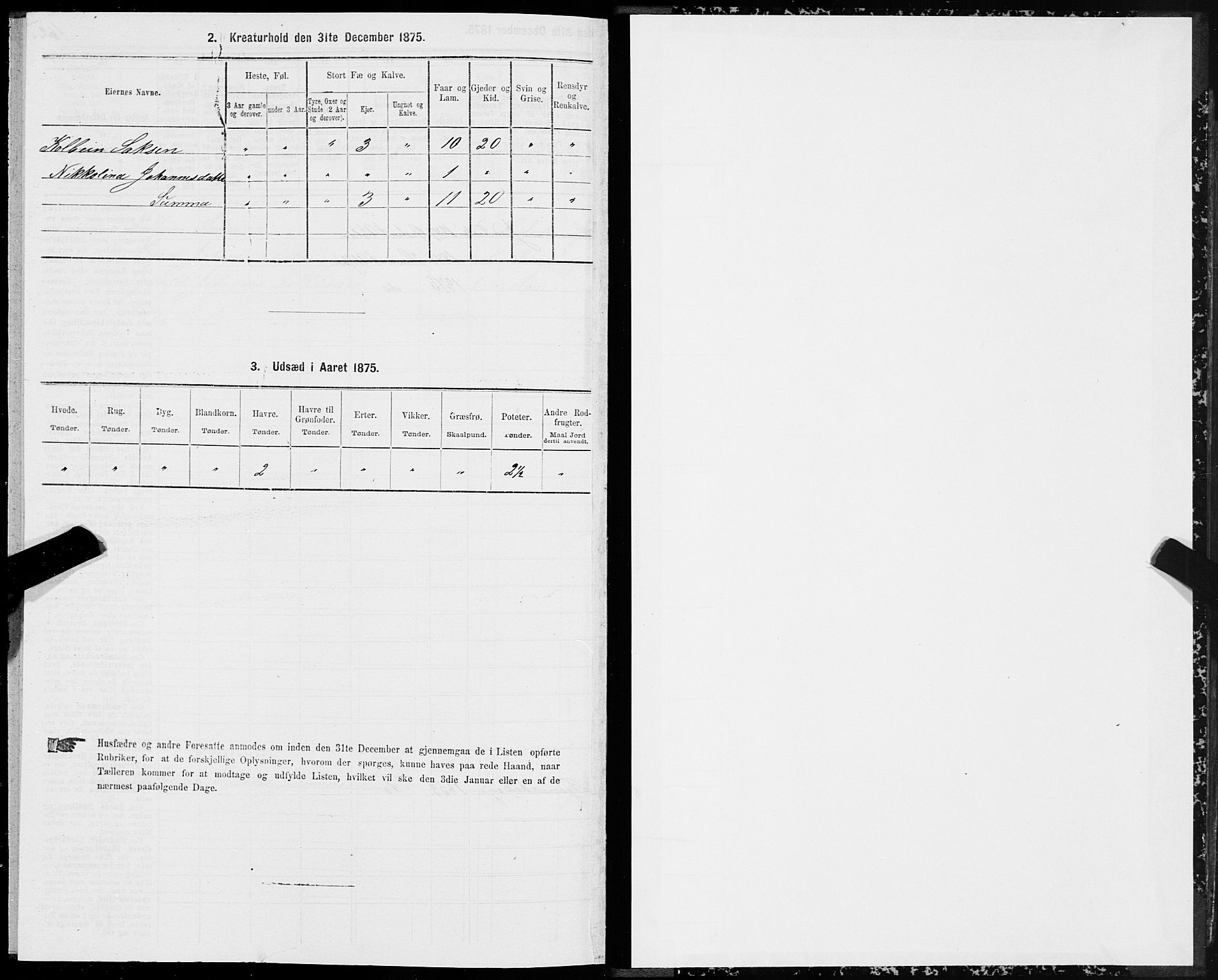 SAT, 1875 census for 1516P Ulstein, 1875