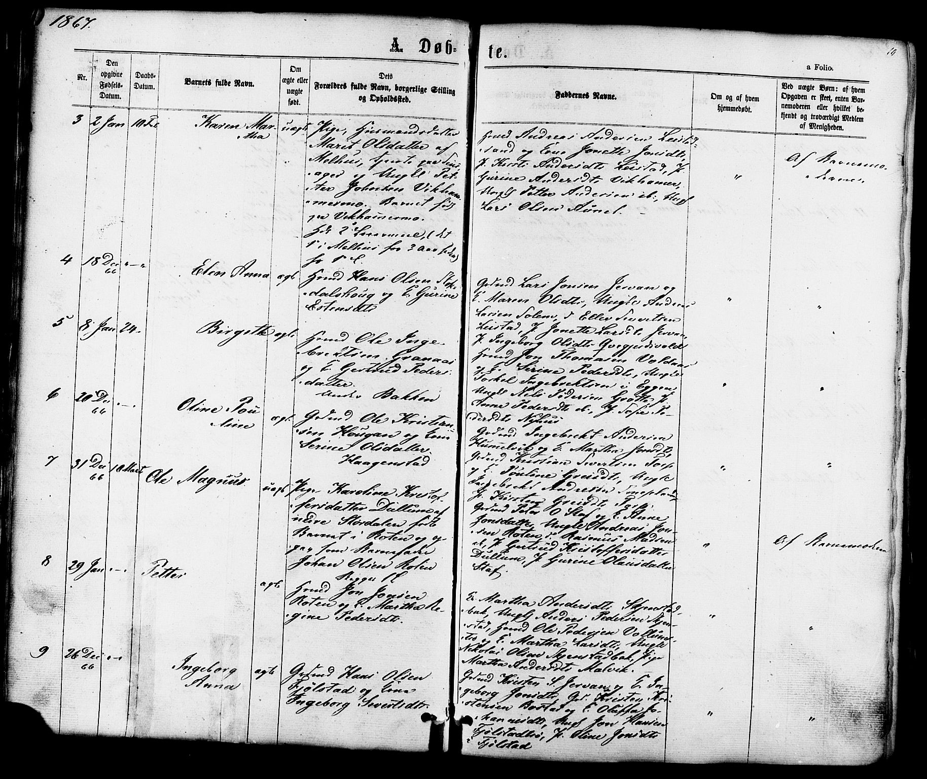 Ministerialprotokoller, klokkerbøker og fødselsregistre - Sør-Trøndelag, AV/SAT-A-1456/616/L0409: Parish register (official) no. 616A06, 1865-1877, p. 10