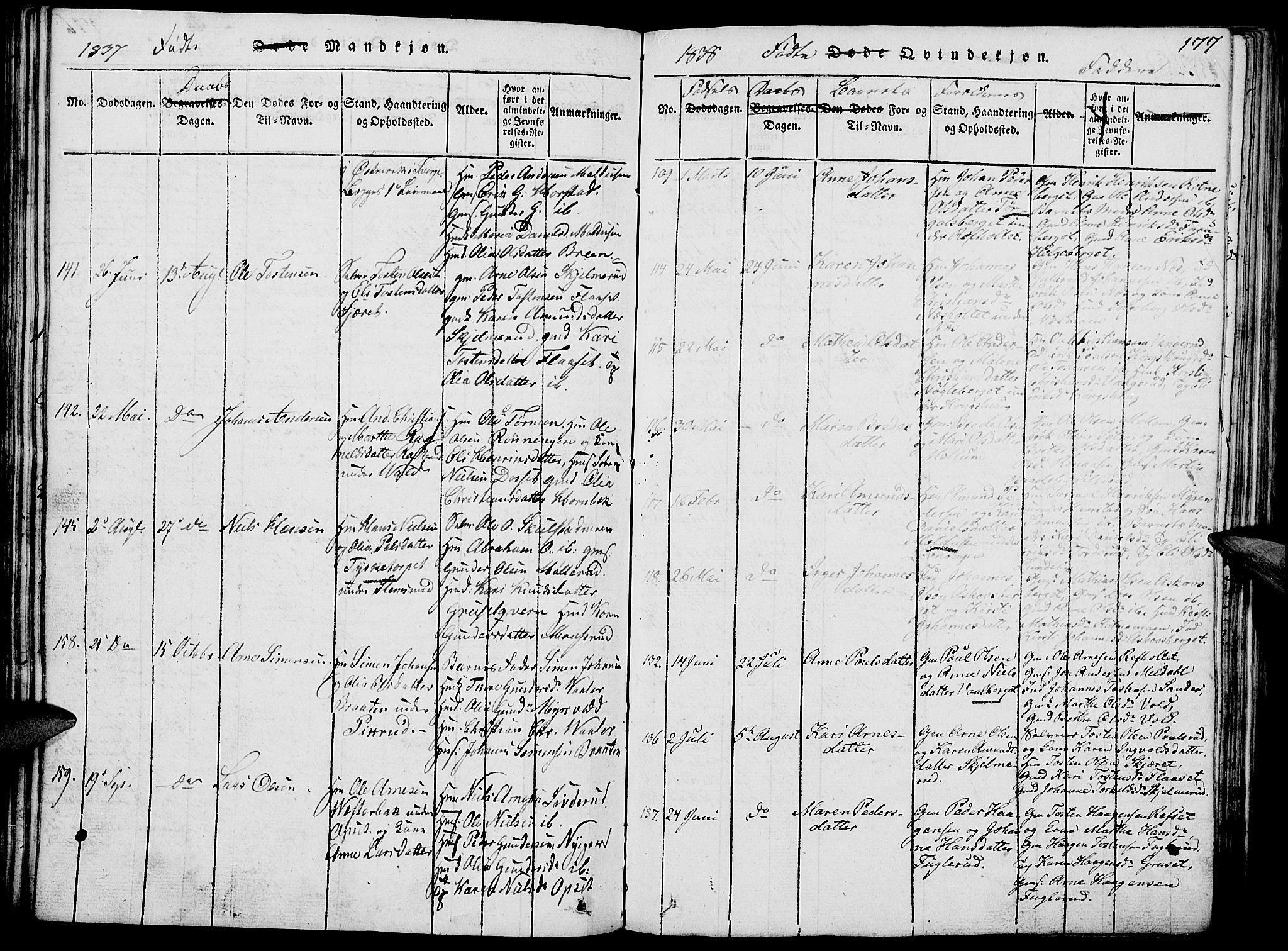 Grue prestekontor, AV/SAH-PREST-036/H/Ha/Hab/L0002: Parish register (copy) no. 2, 1815-1841, p. 177