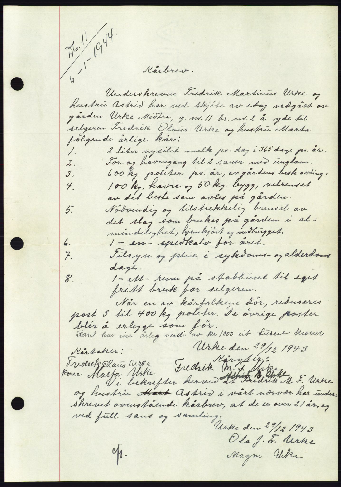 Søre Sunnmøre sorenskriveri, AV/SAT-A-4122/1/2/2C/L0114: Mortgage book no. 1-2B, 1943-1947, Diary no: : 11/1944