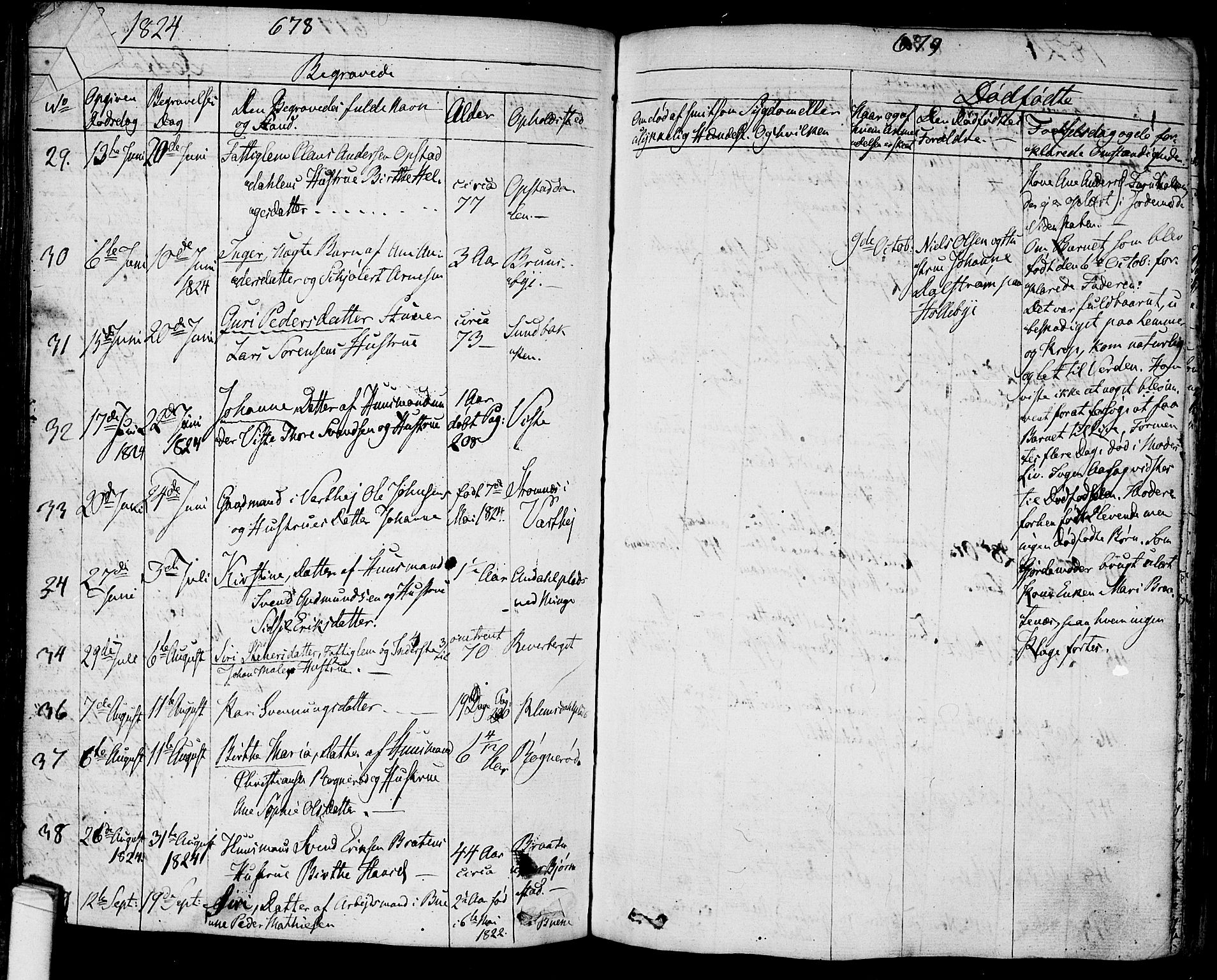 Tune prestekontor Kirkebøker, AV/SAO-A-2007/F/Fa/L0006: Parish register (official) no. 6, 1823-1831, p. 678-679