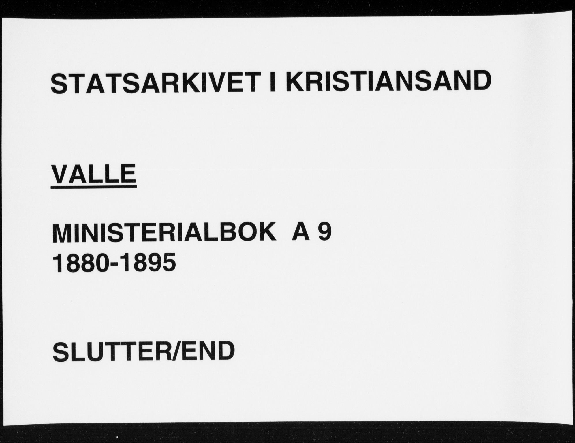 Sør-Audnedal sokneprestkontor, AV/SAK-1111-0039/F/Fa/Fab/L0009: Parish register (official) no. A 9, 1880-1895