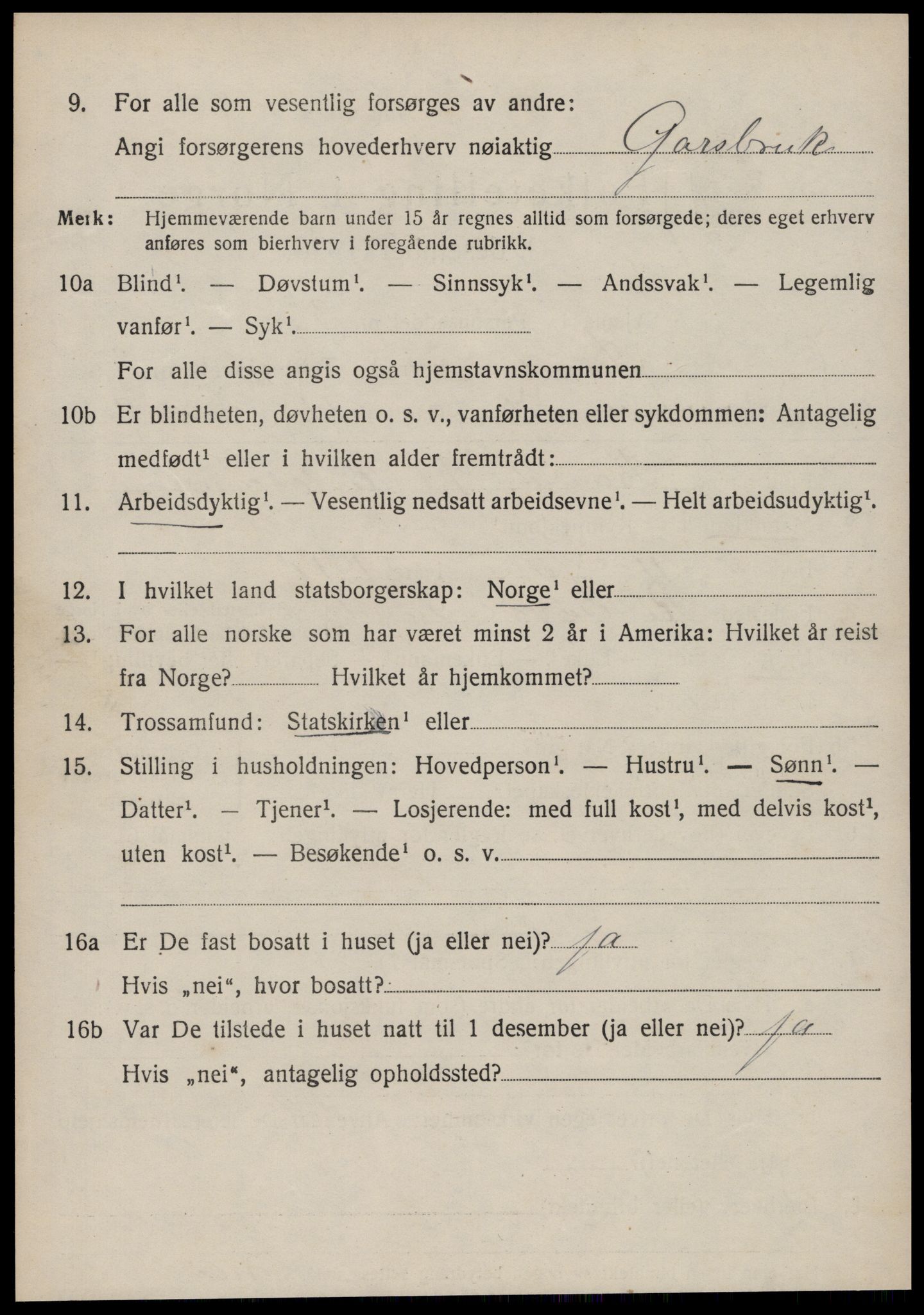 SAT, 1920 census for Sande (MR), 1920, p. 4893