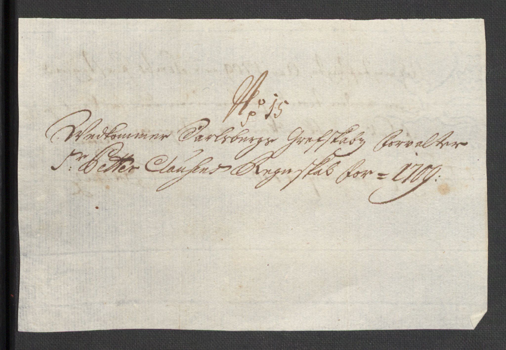 Rentekammeret inntil 1814, Reviderte regnskaper, Fogderegnskap, RA/EA-4092/R32/L1874: Fogderegnskap Jarlsberg grevskap, 1709, p. 164