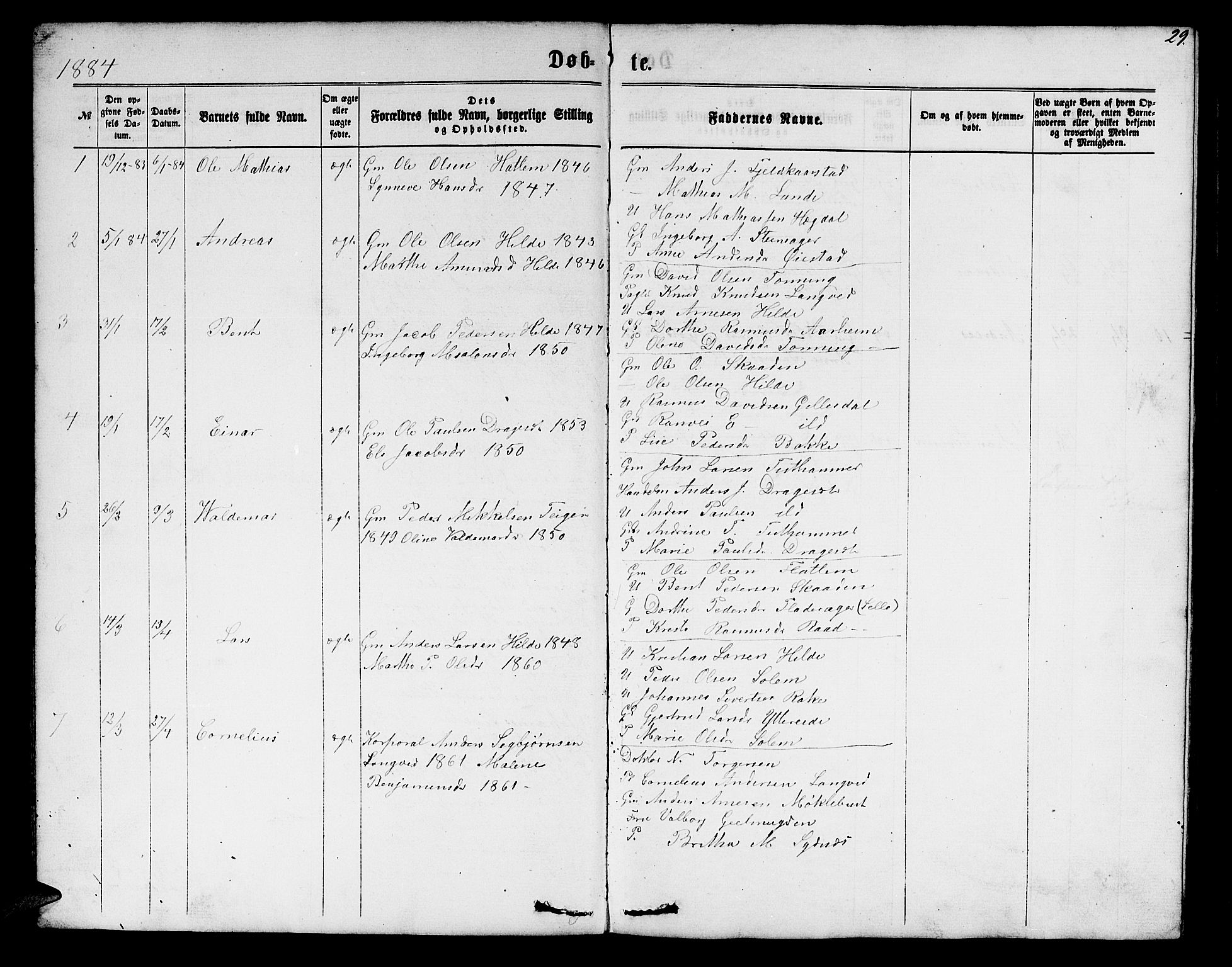 Innvik sokneprestembete, AV/SAB-A-80501: Parish register (copy) no. A 2, 1864-1885, p. 29