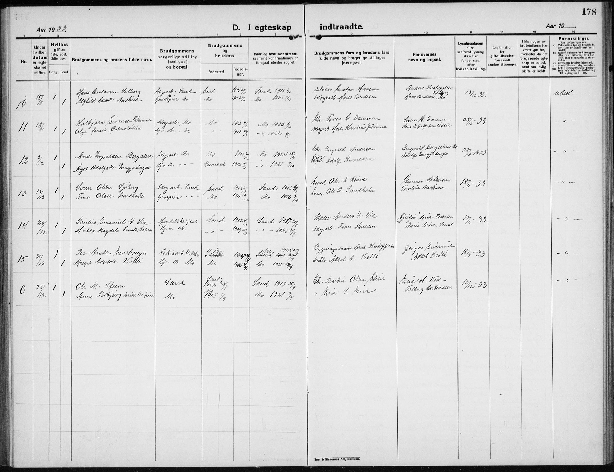 Nord-Odal prestekontor, SAH/PREST-032/H/Ha/Hab/L0005: Parish register (copy) no. 5, 1924-1938, p. 178