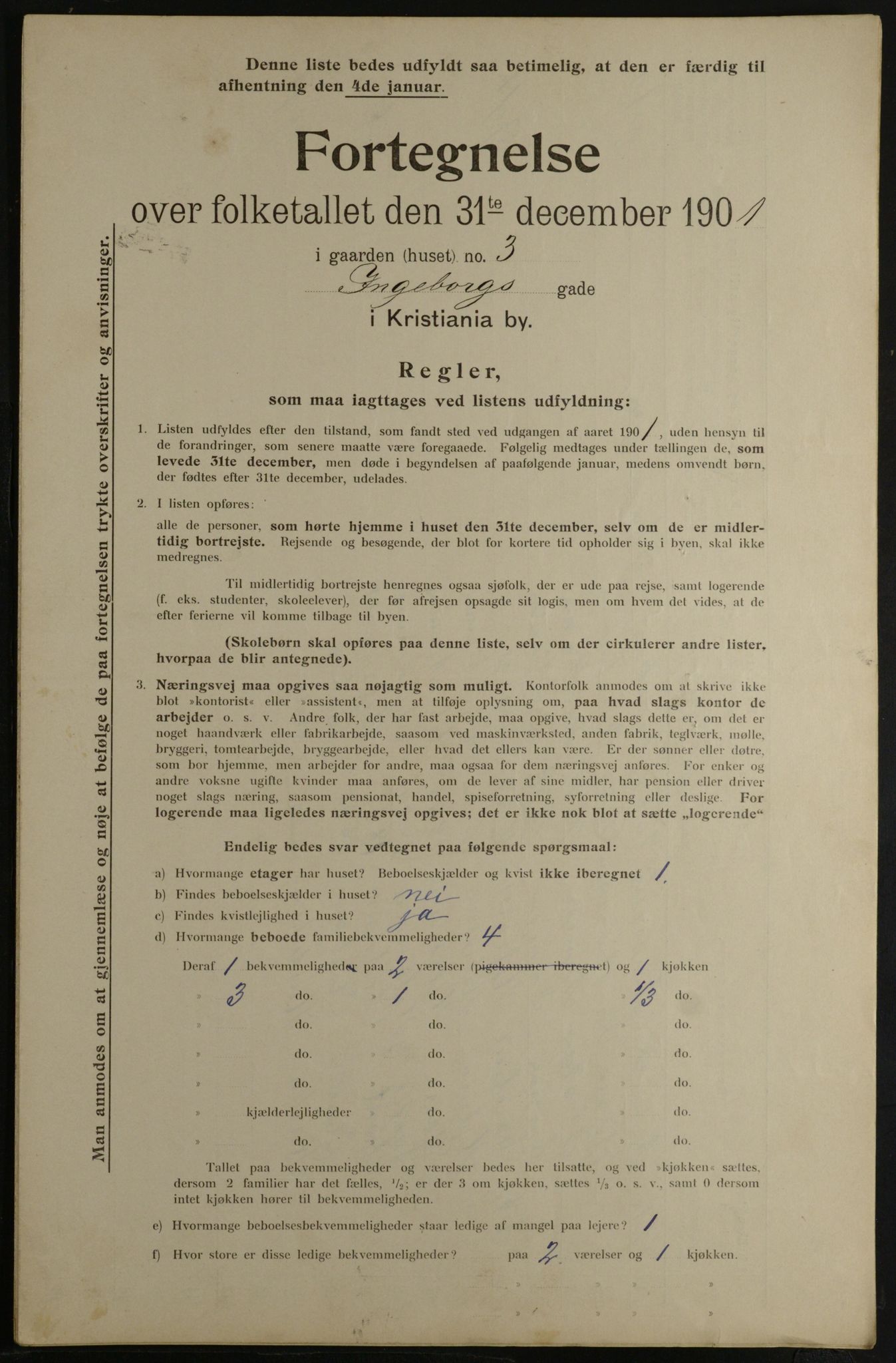 OBA, Municipal Census 1901 for Kristiania, 1901, p. 6879