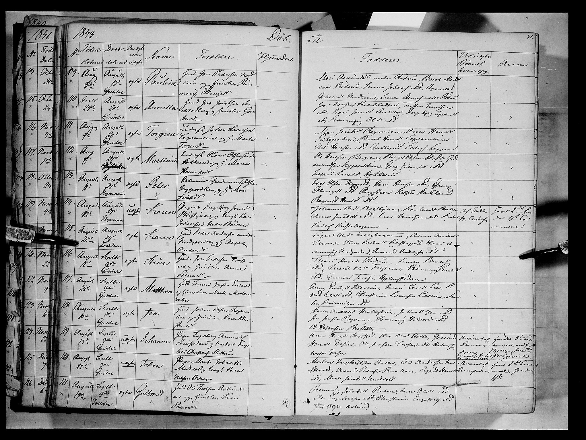 Gausdal prestekontor, AV/SAH-PREST-090/H/Ha/Haa/L0007: Parish register (official) no. 7, 1840-1850, p. 46