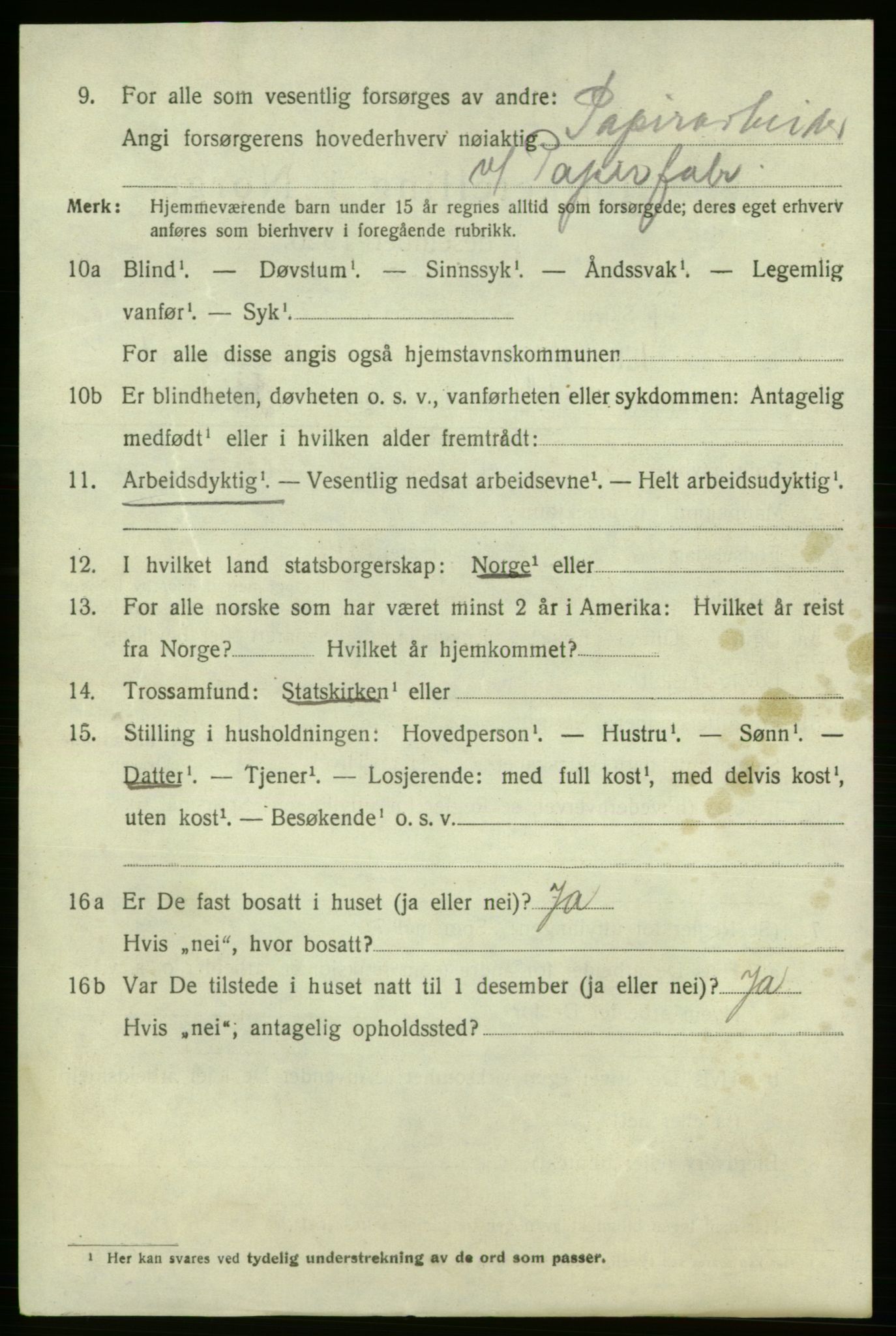 SAO, 1920 census for Fredrikshald, 1920, p. 26549