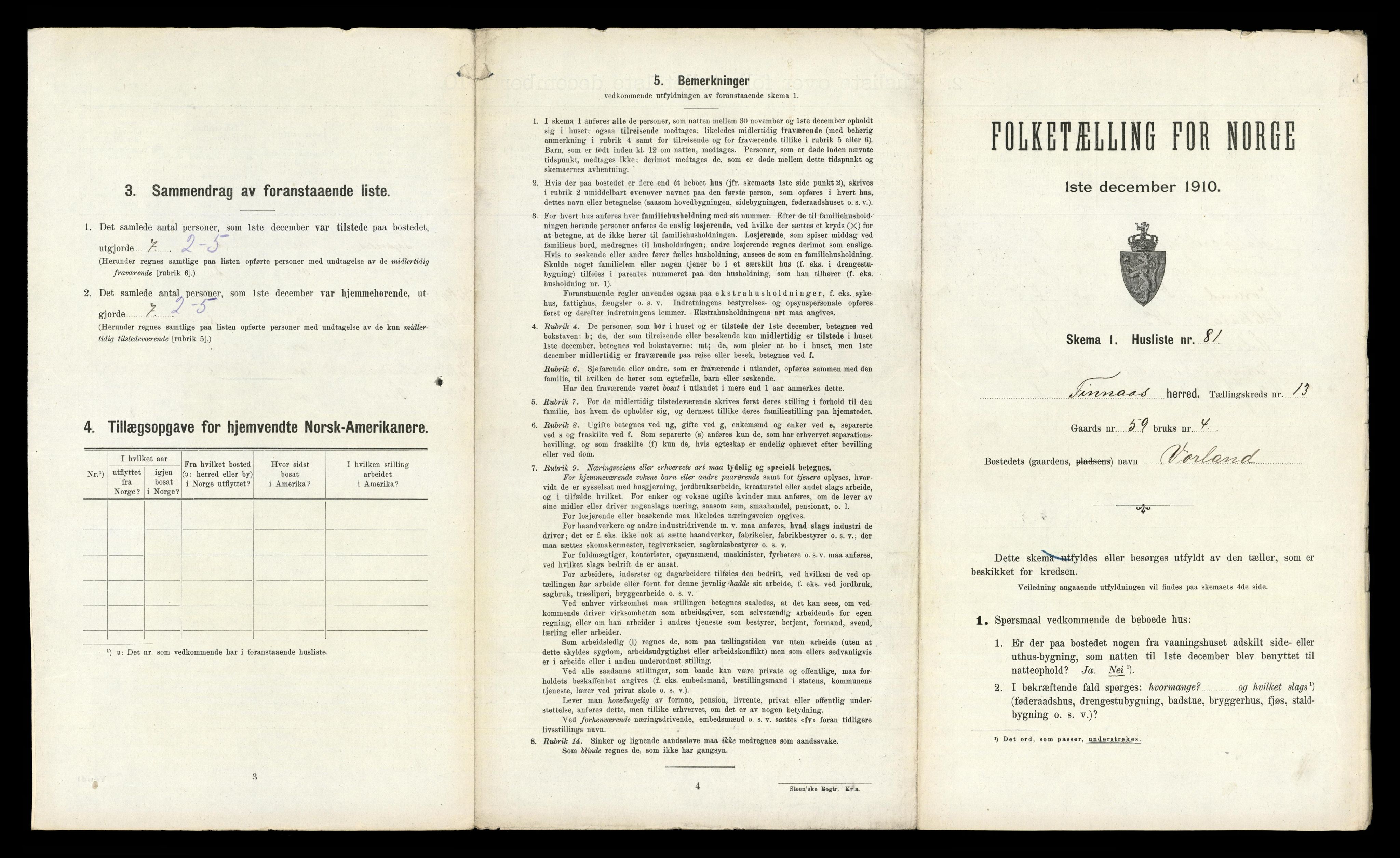 RA, 1910 census for Finnås, 1910, p. 1684