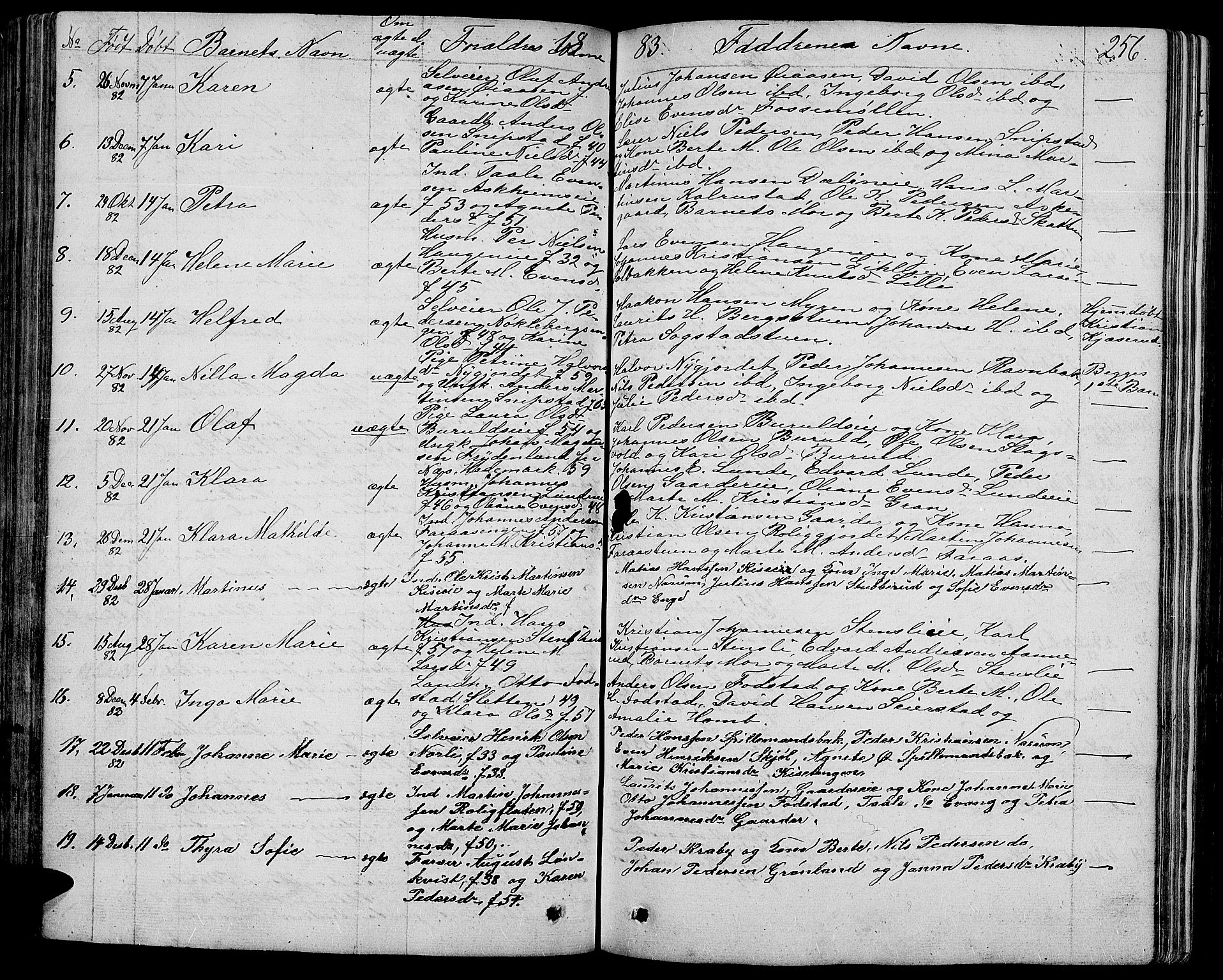 Østre Toten prestekontor, AV/SAH-PREST-104/H/Ha/Hab/L0004: Parish register (copy) no. 4, 1858-1886, p. 256