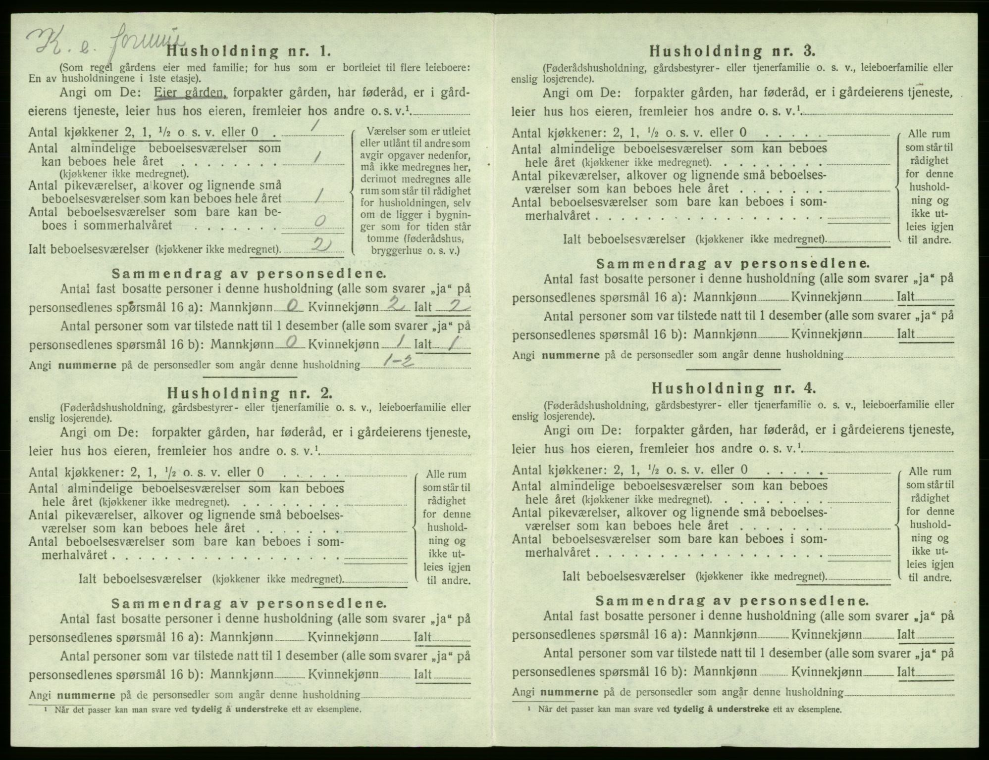 SAB, 1920 census for Sund, 1920, p. 130