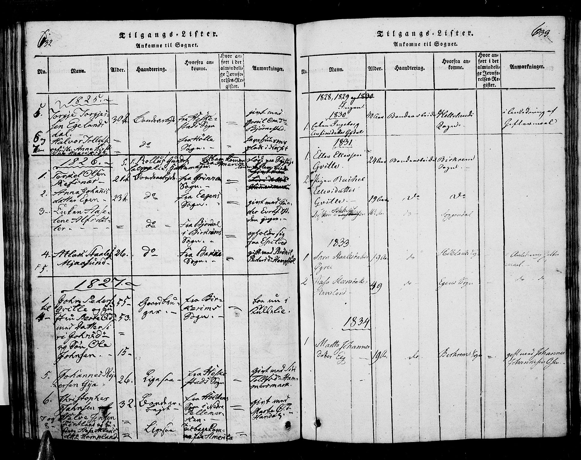 Sirdal sokneprestkontor, AV/SAK-1111-0036/F/Fa/Fab/L0001: Parish register (official) no. A 1, 1815-1834, p. 632-633